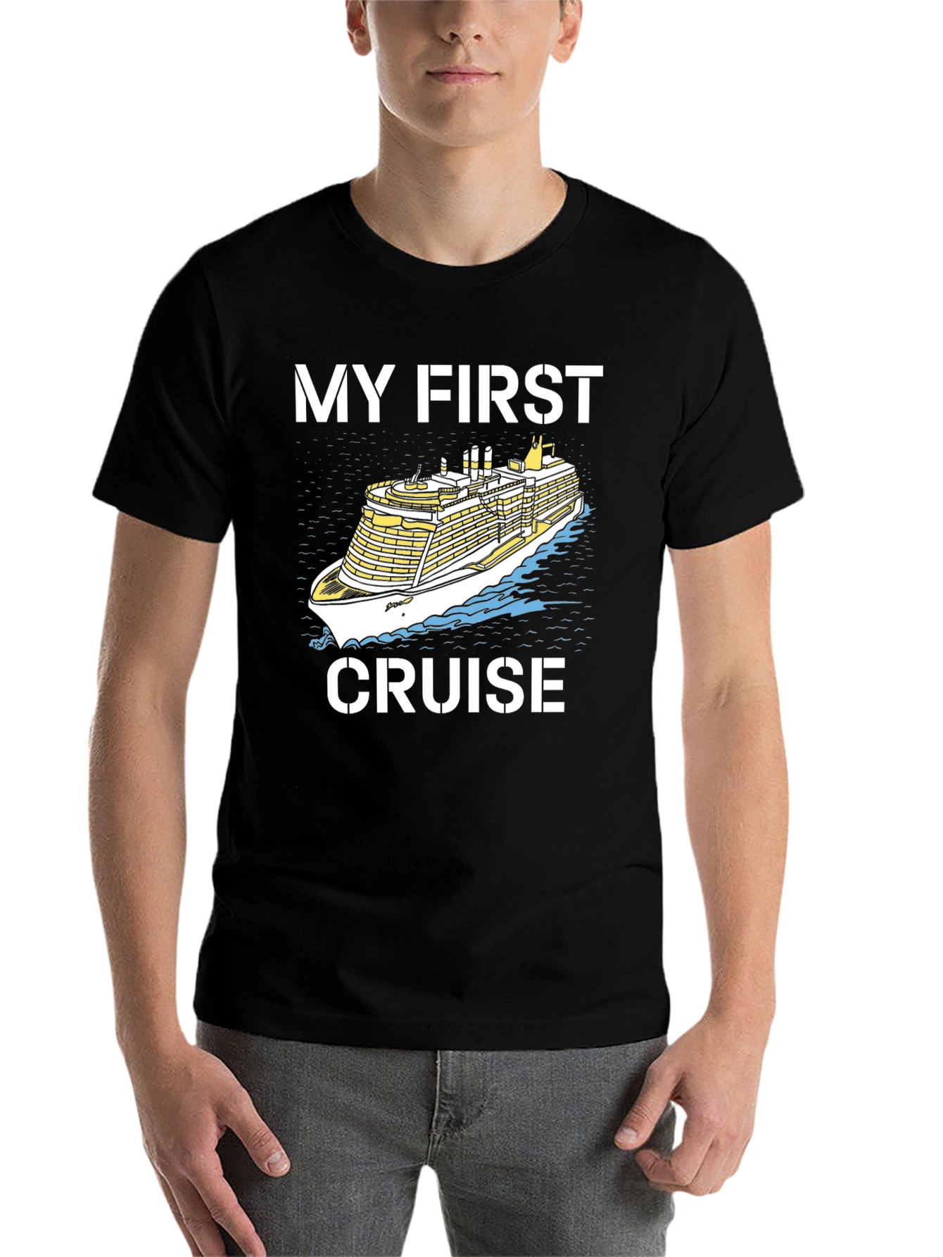 Black My First Cruise T-Shirt - Vacation Souvenir view 7