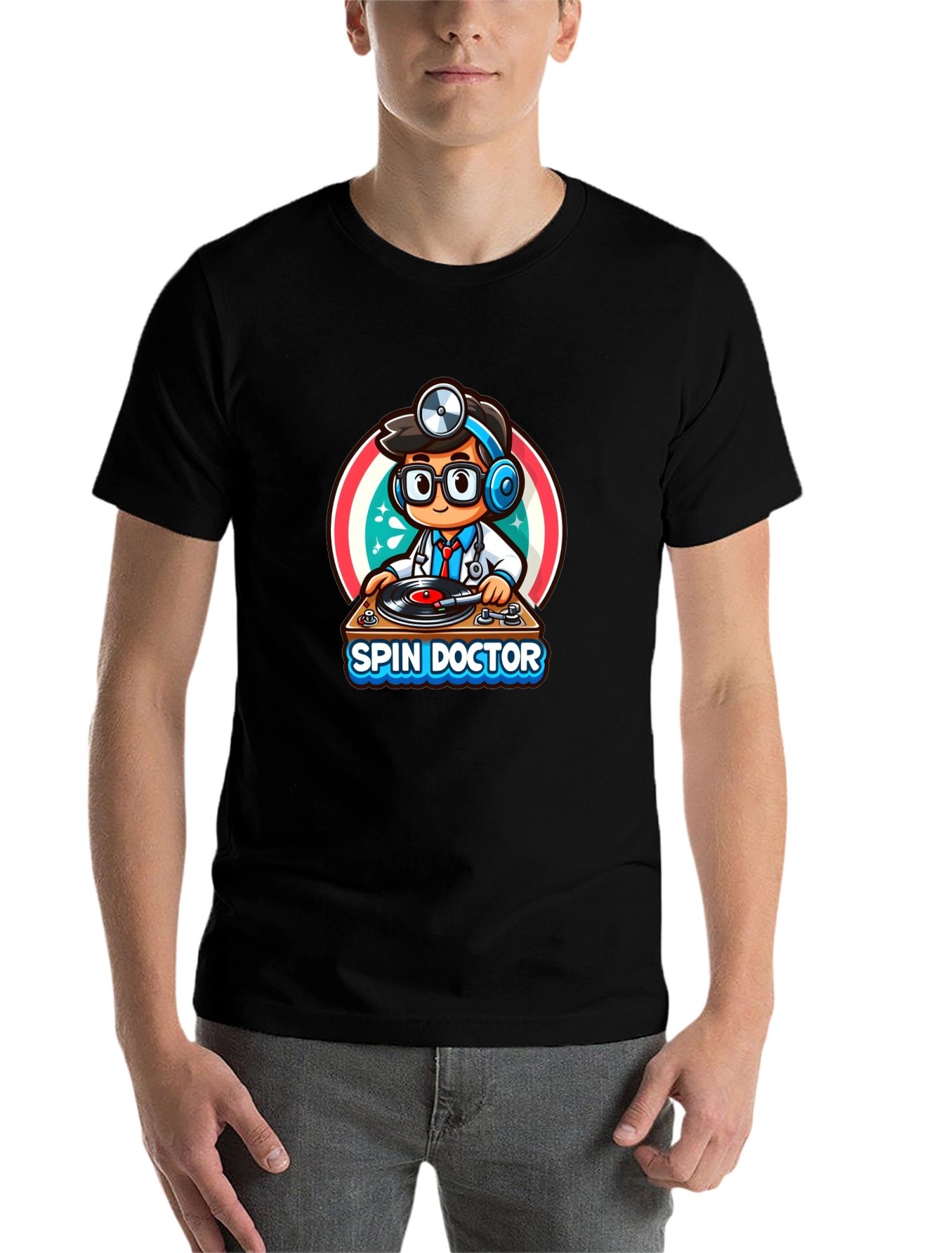 Spin Doctor T-Shirt - DJ Doctor Cartoon - 7