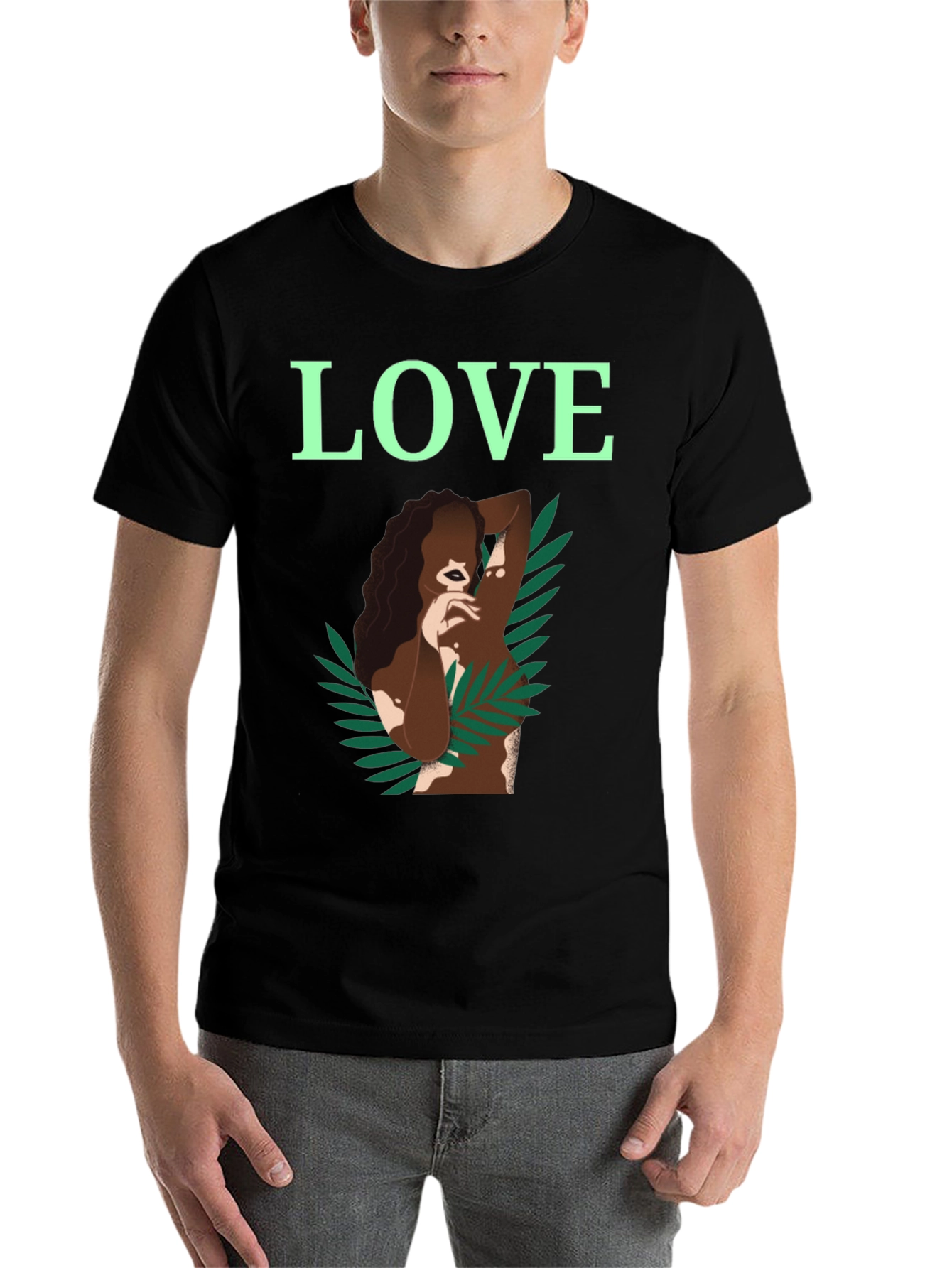 Black LOVE Graphic T-Shirt - Vitiligo Awareness view 7