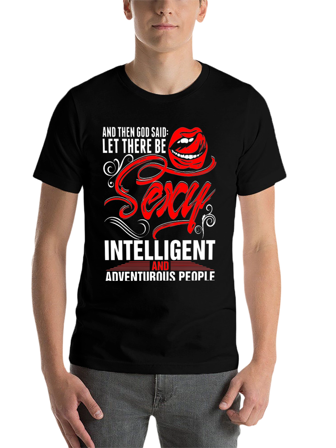 Black Sexy Intelligent Adventurous People T-Shirt view 7