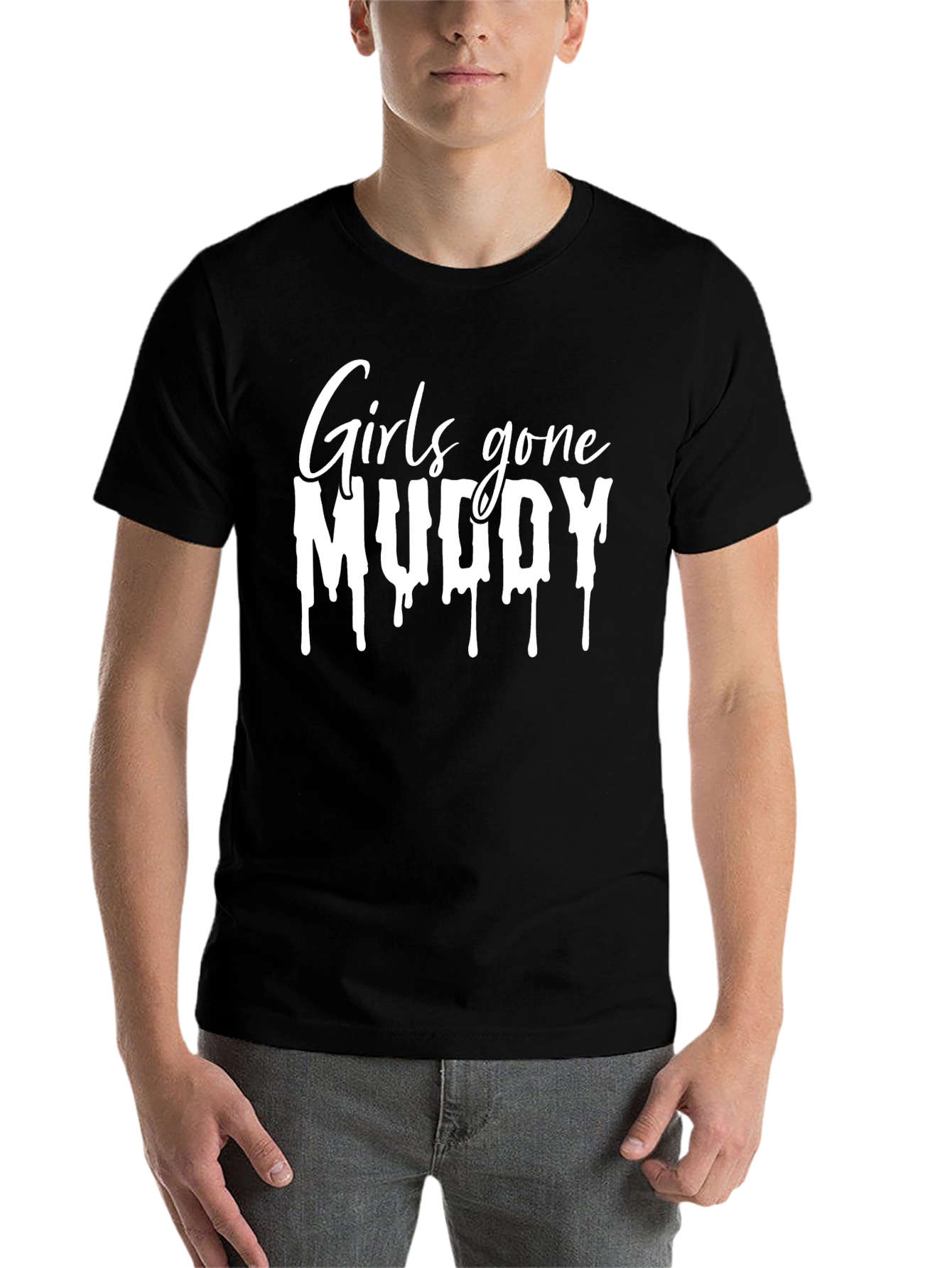 Black Girls Gone Muddy T-Shirt - Black view 7
