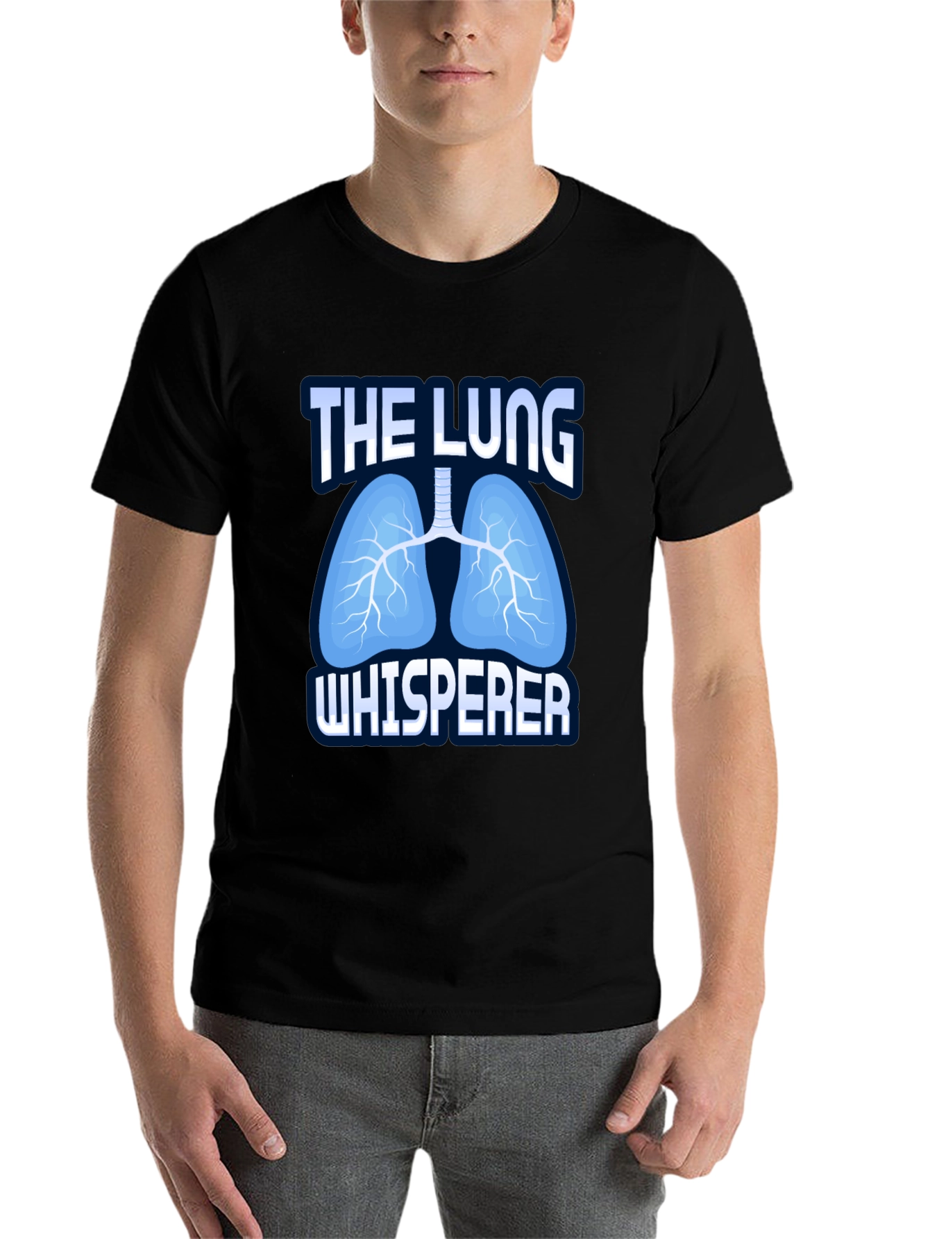 Black The Lung Whisperer T-Shirt - Funny Respiratory Therapist Tee view 7