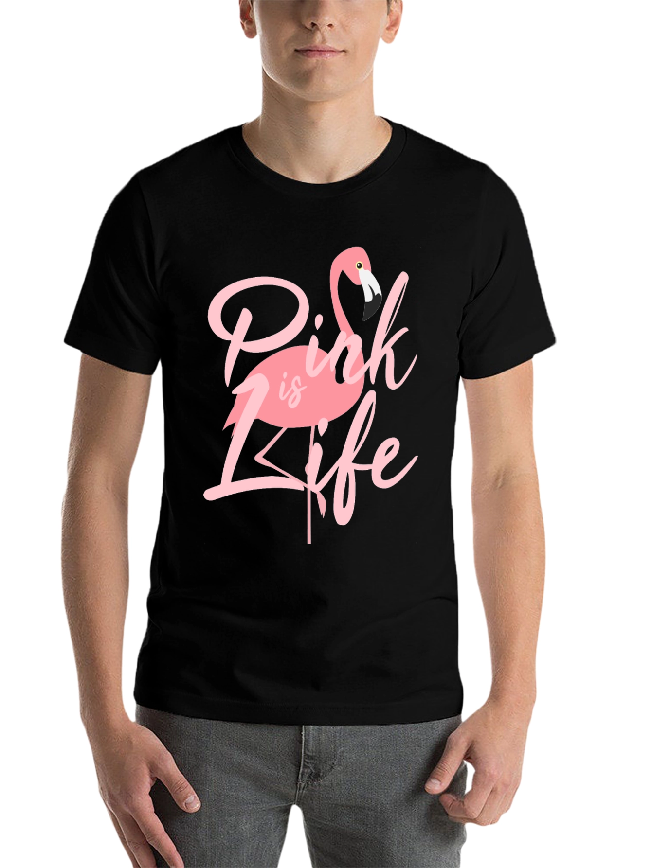 Black Pink is Life Graphic T-Shirt - Flamingo Tee view 7