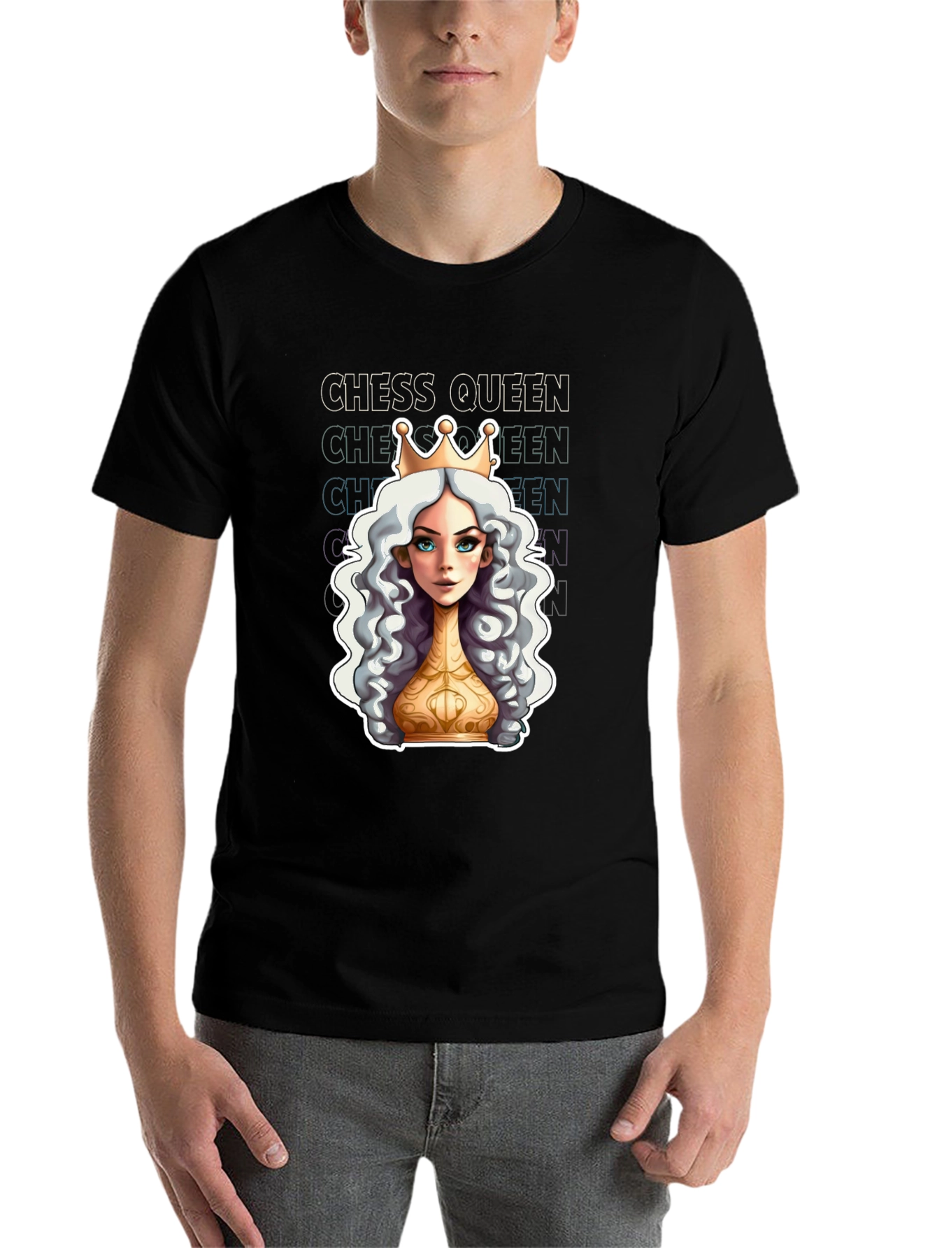 Black Chess Queen Graphic Tee - Stylish Unisex T-Shirt view 7