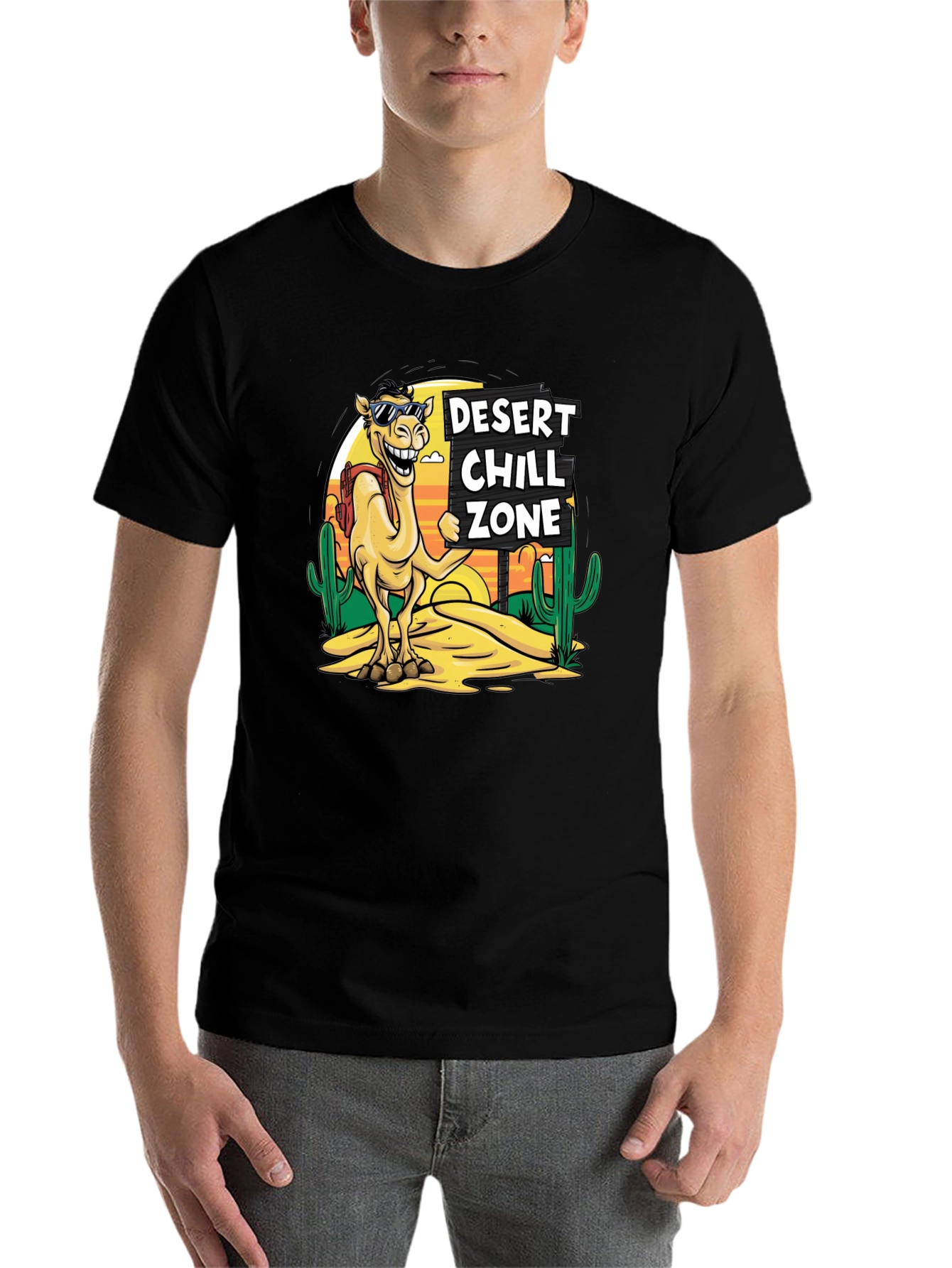 Black Desert Chill Zone Camel T-Shirt - Black view 7