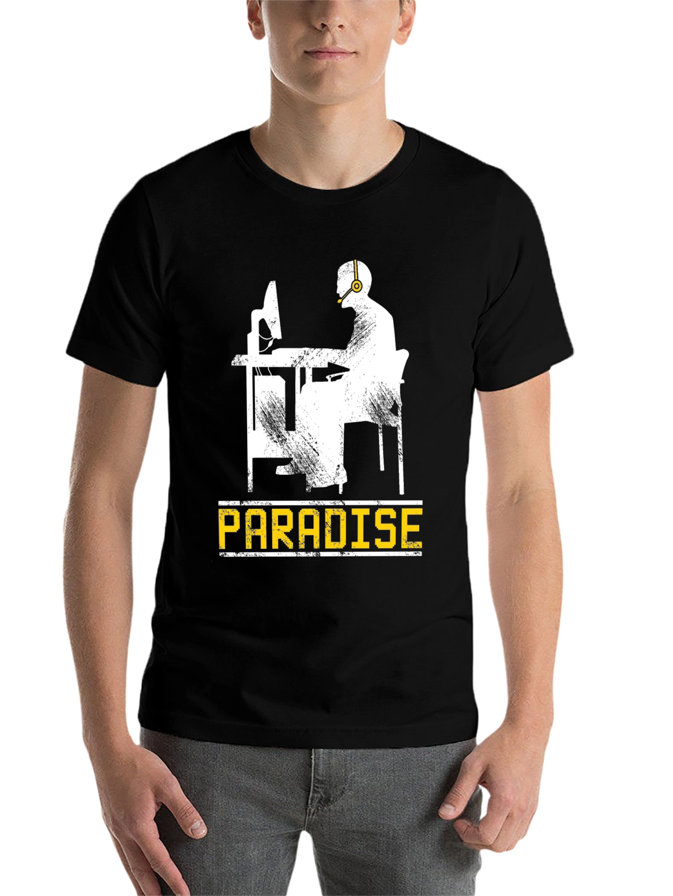 Black Gamer Paradise T-Shirt view 7