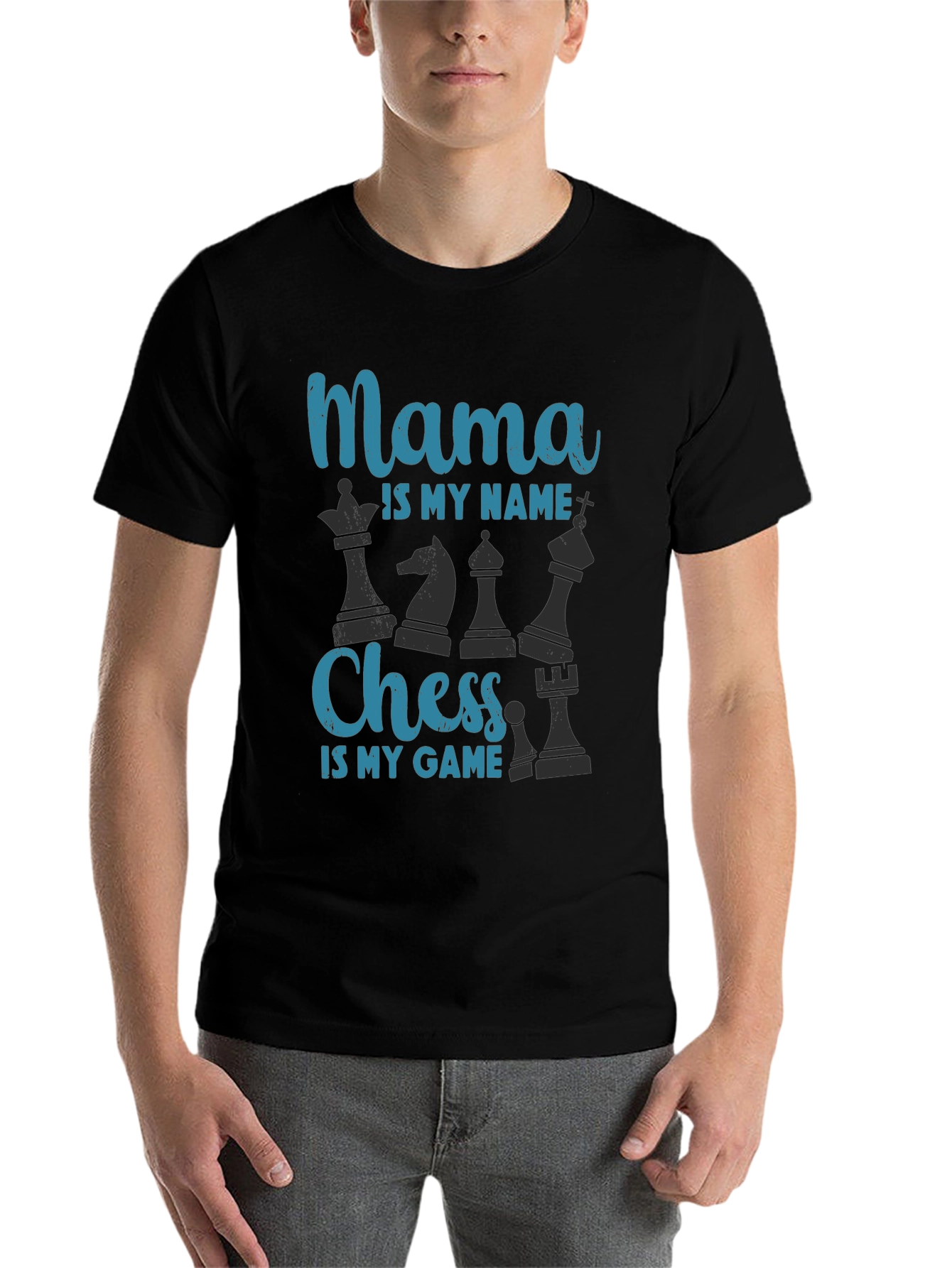 Black Mama Chess T-Shirt - Chess Lover Tee view 7
