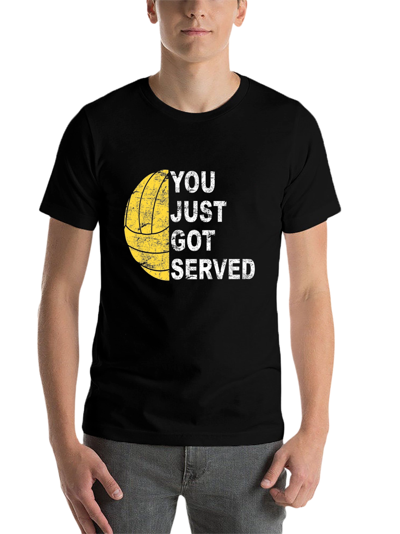 Black You Just Got Served T-Shirt Volleyball Tee view 7