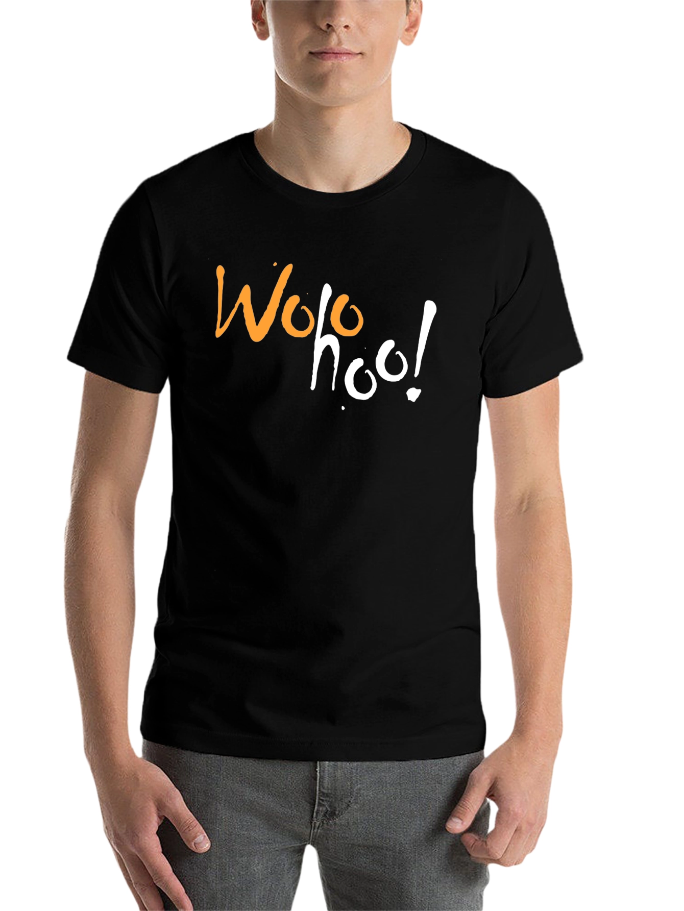 Black Wohoo Graphic T-Shirt view 7