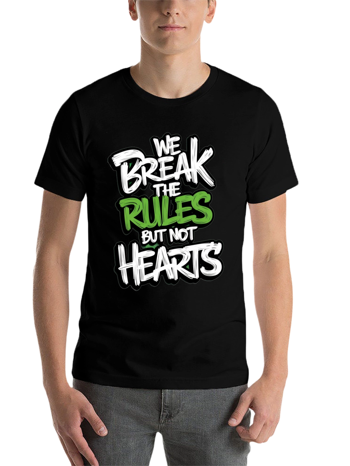 Black Break the Rules T-Shirt - Graphic Tee view 7