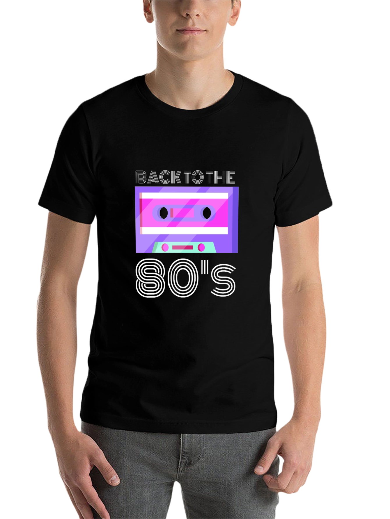 Black Back to the 80's Graphic Tee view 7