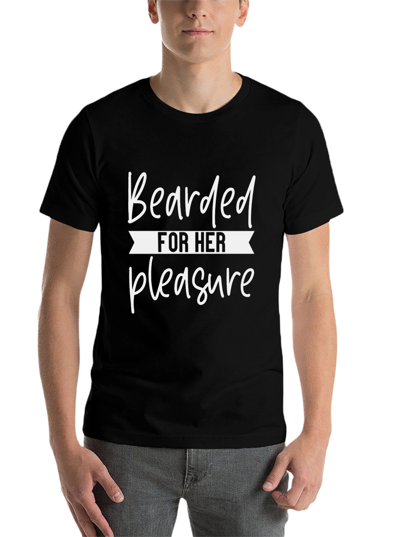 Black Bearded For Her Pleasure Graphic Tee view 7