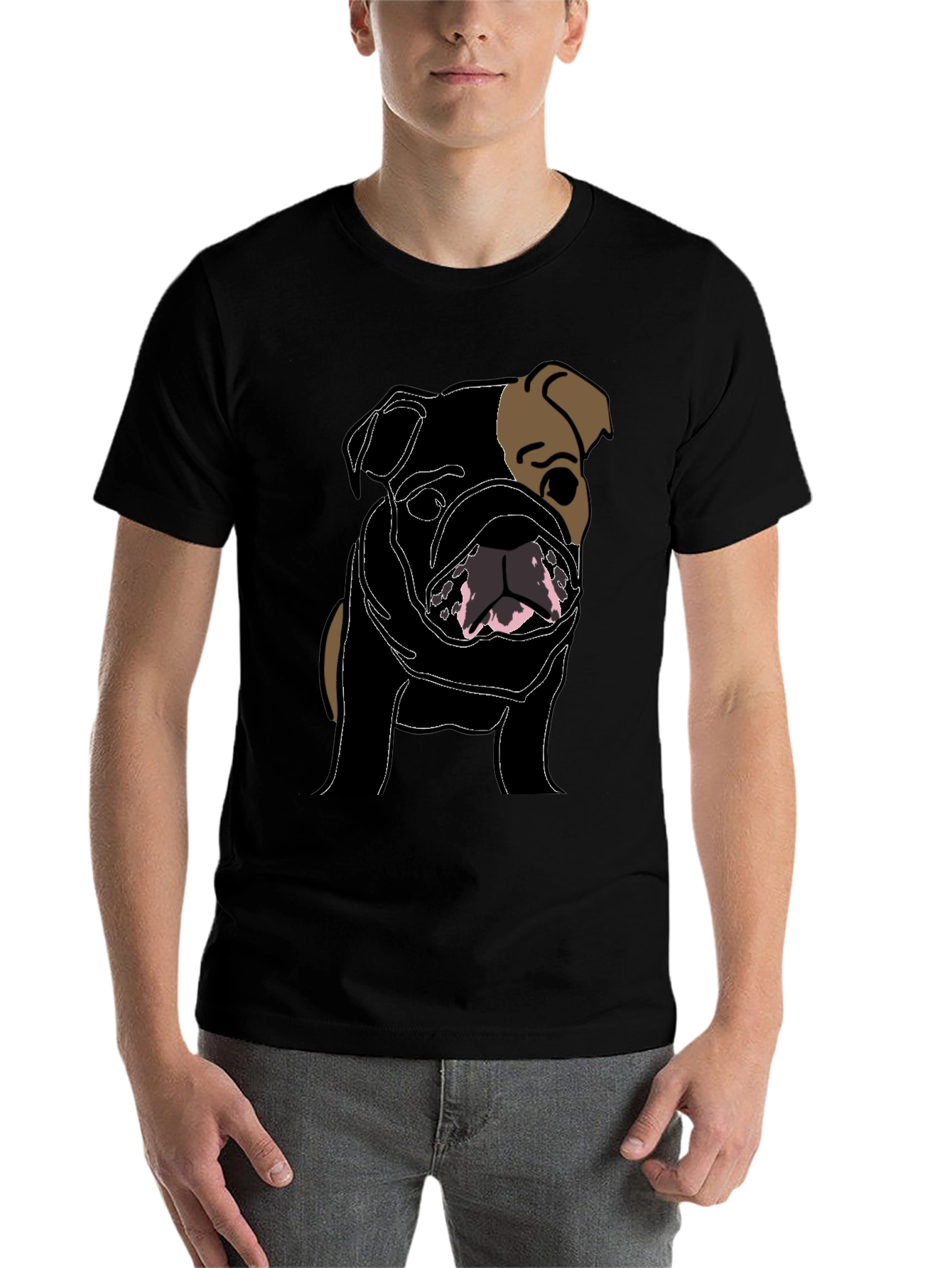 Black Bulldog Graphic Tee - Stylish Dog Lover's Shirt view 7