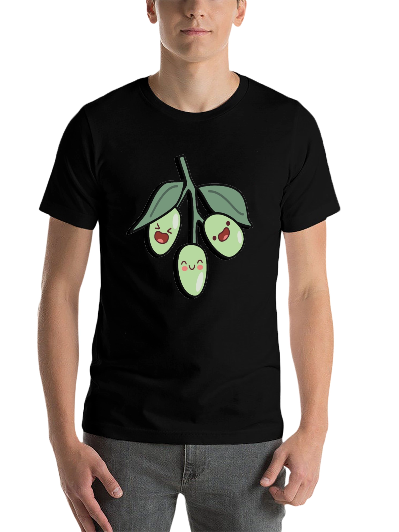 Black Olive You T-Shirt - Cute Graphic Tee view 7