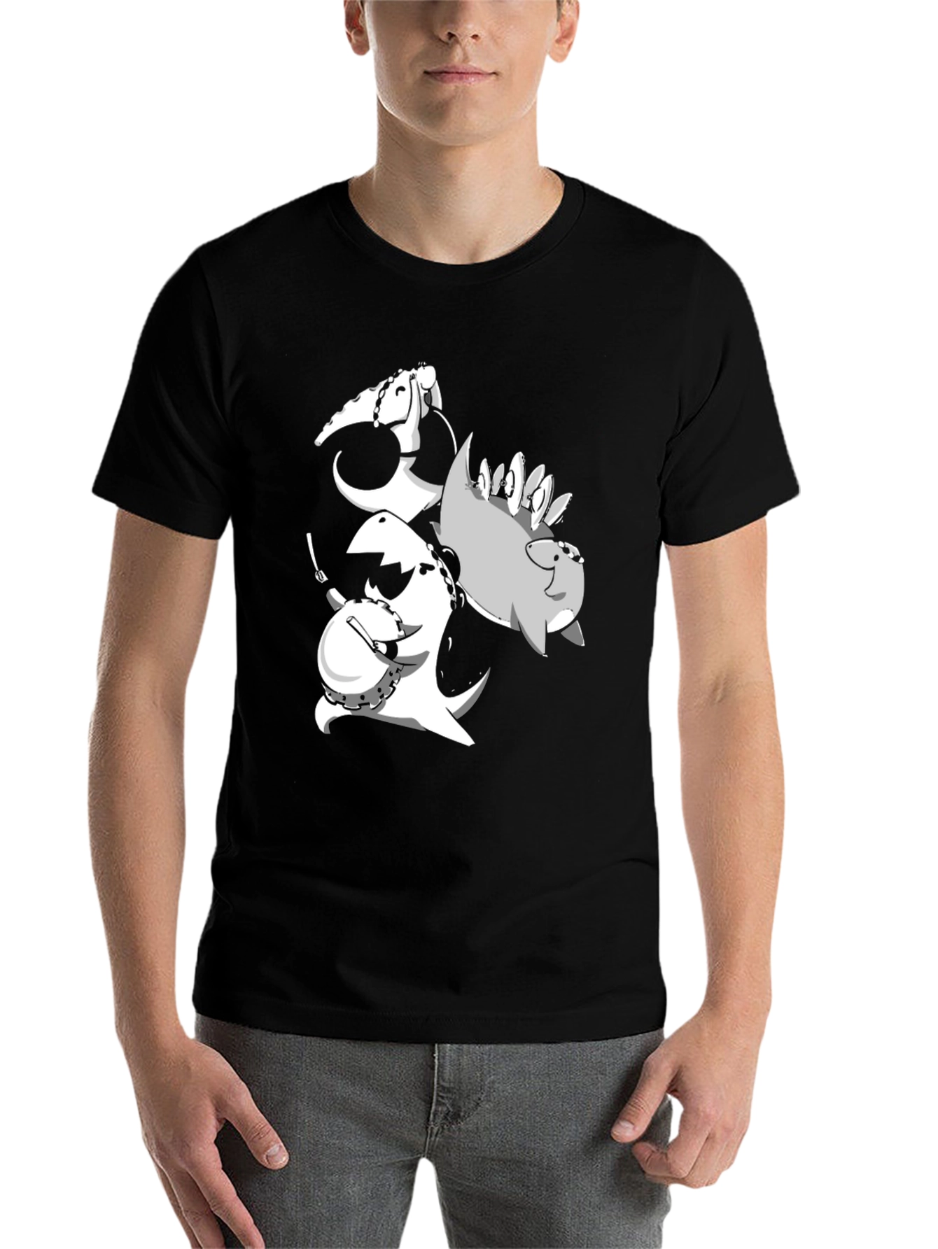 Black Dinosaur Band T-Shirt view 7