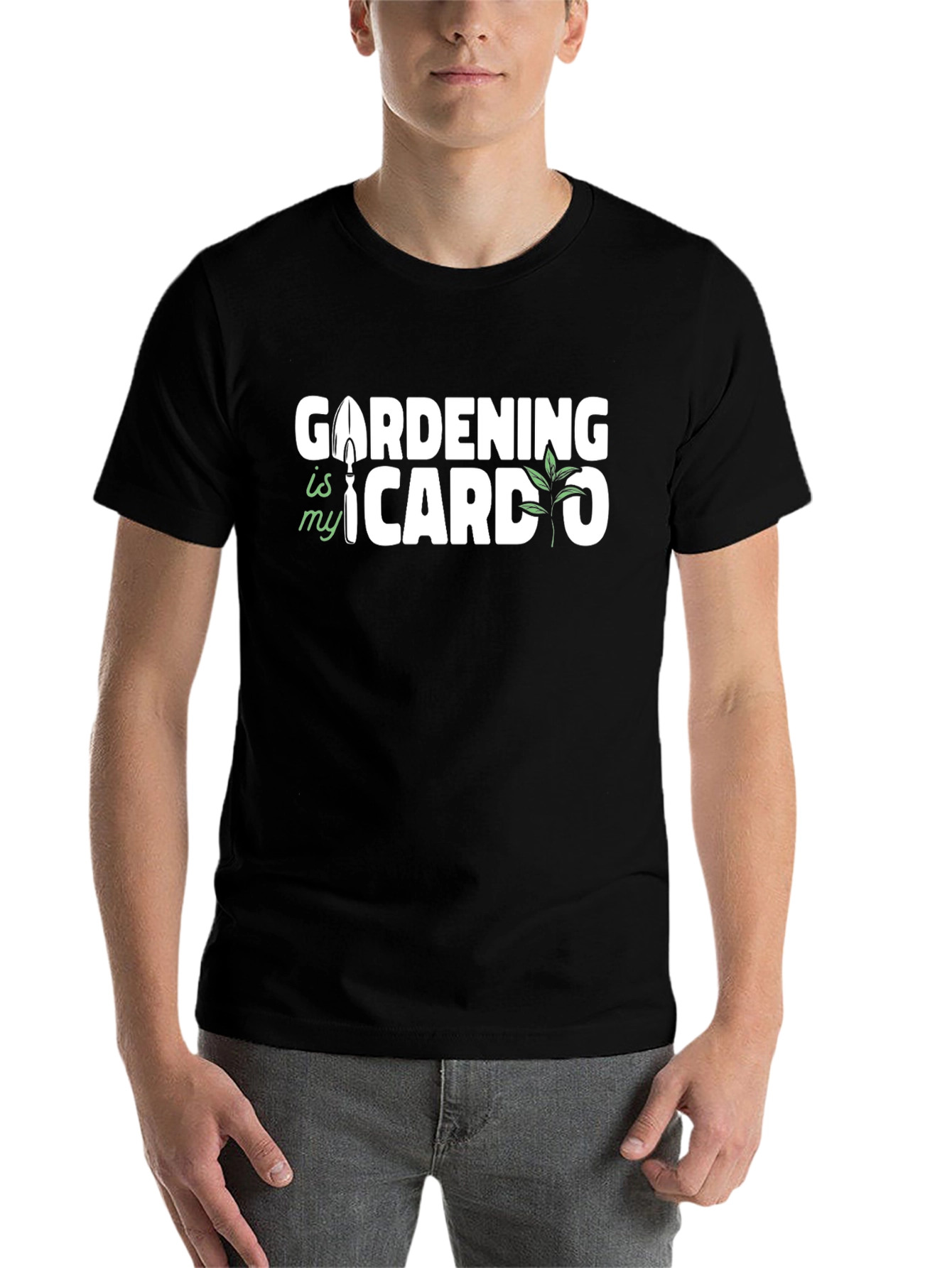 Black Gardening Is My Cardo T-Shirt - Gardening Lover Gift view 7