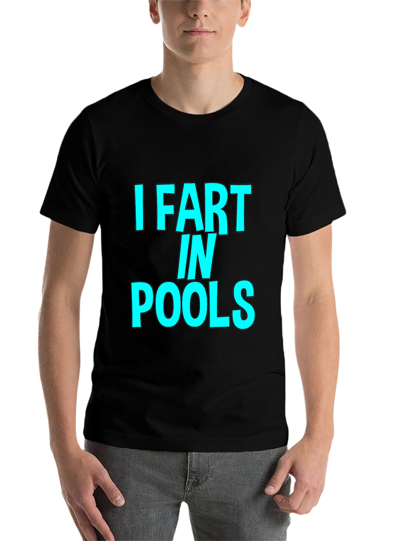 Black I Fart in Pools Graphic T-Shirt - Novelty Funny Tee view 7