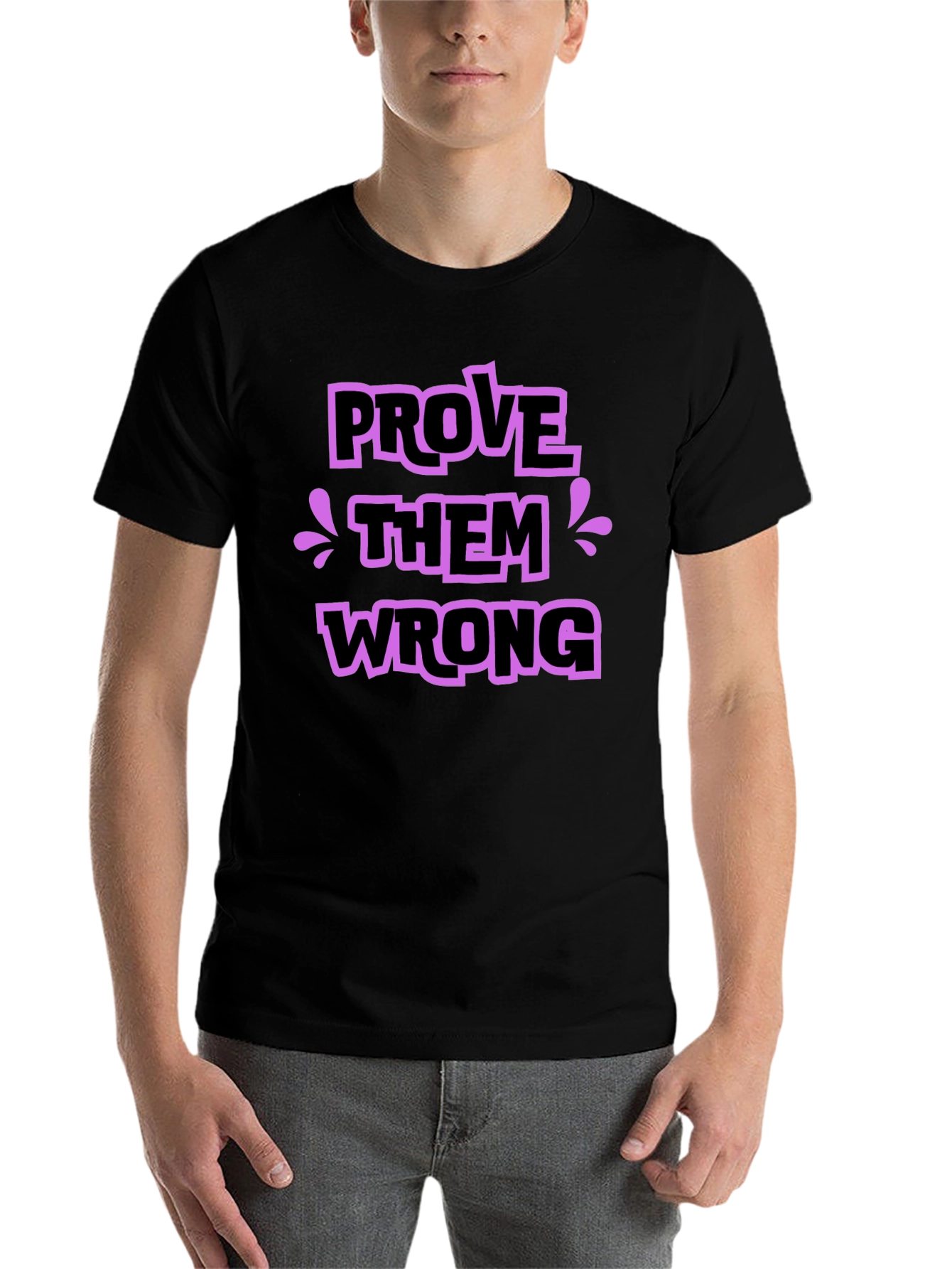 Black Prove Them Wrong Graphic Tee - Stylish Statement Shirt view 7