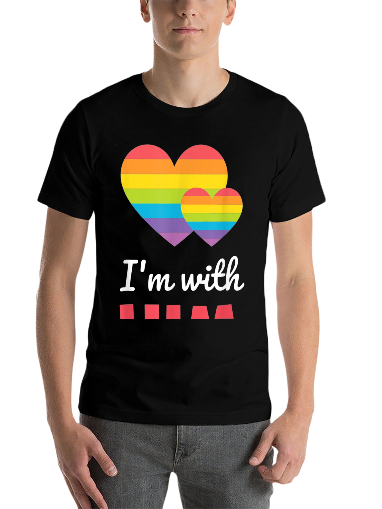 Black Pride Month Rainbow Heart T-Shirt view 7