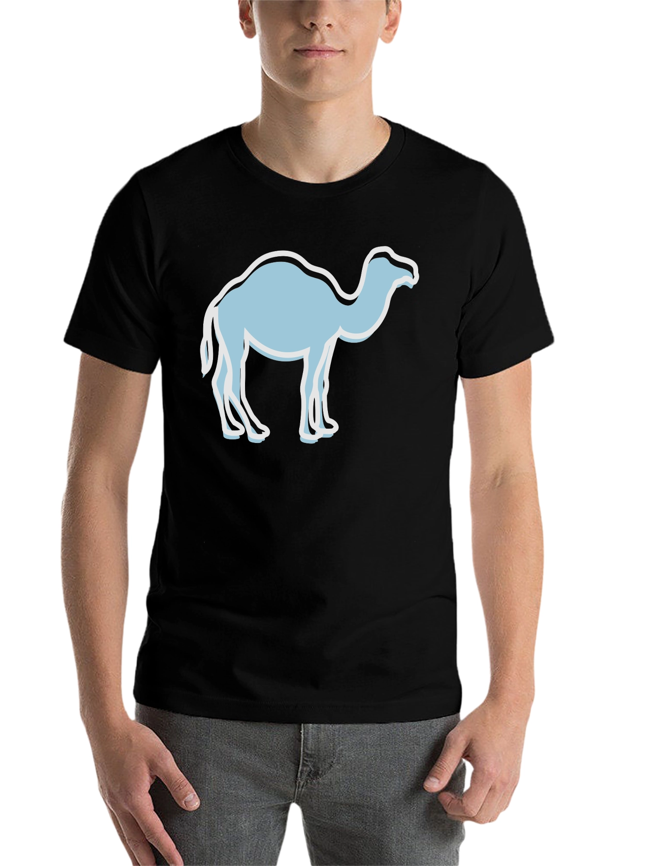 Black Camel Graphic Tee - Unisex Black T-Shirt view 7