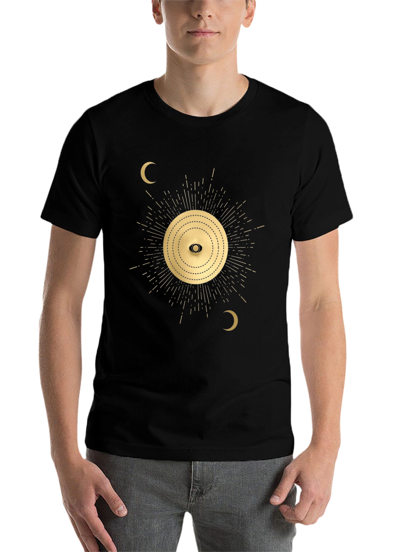 Black Celestial Eye Graphic T-Shirt - Stylish & Unique Design view 7