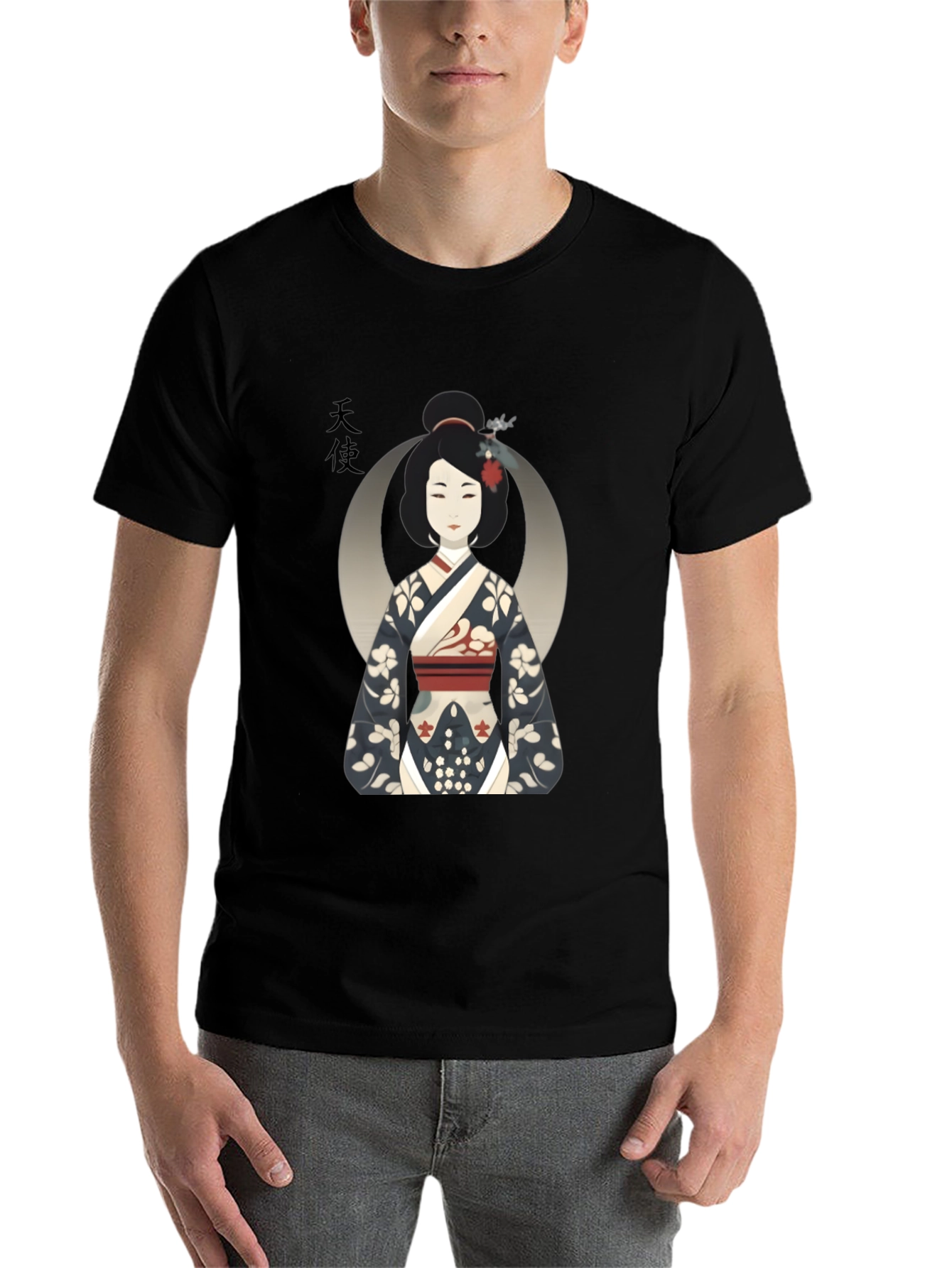 Black Geisha Graphic T-Shirt view 7