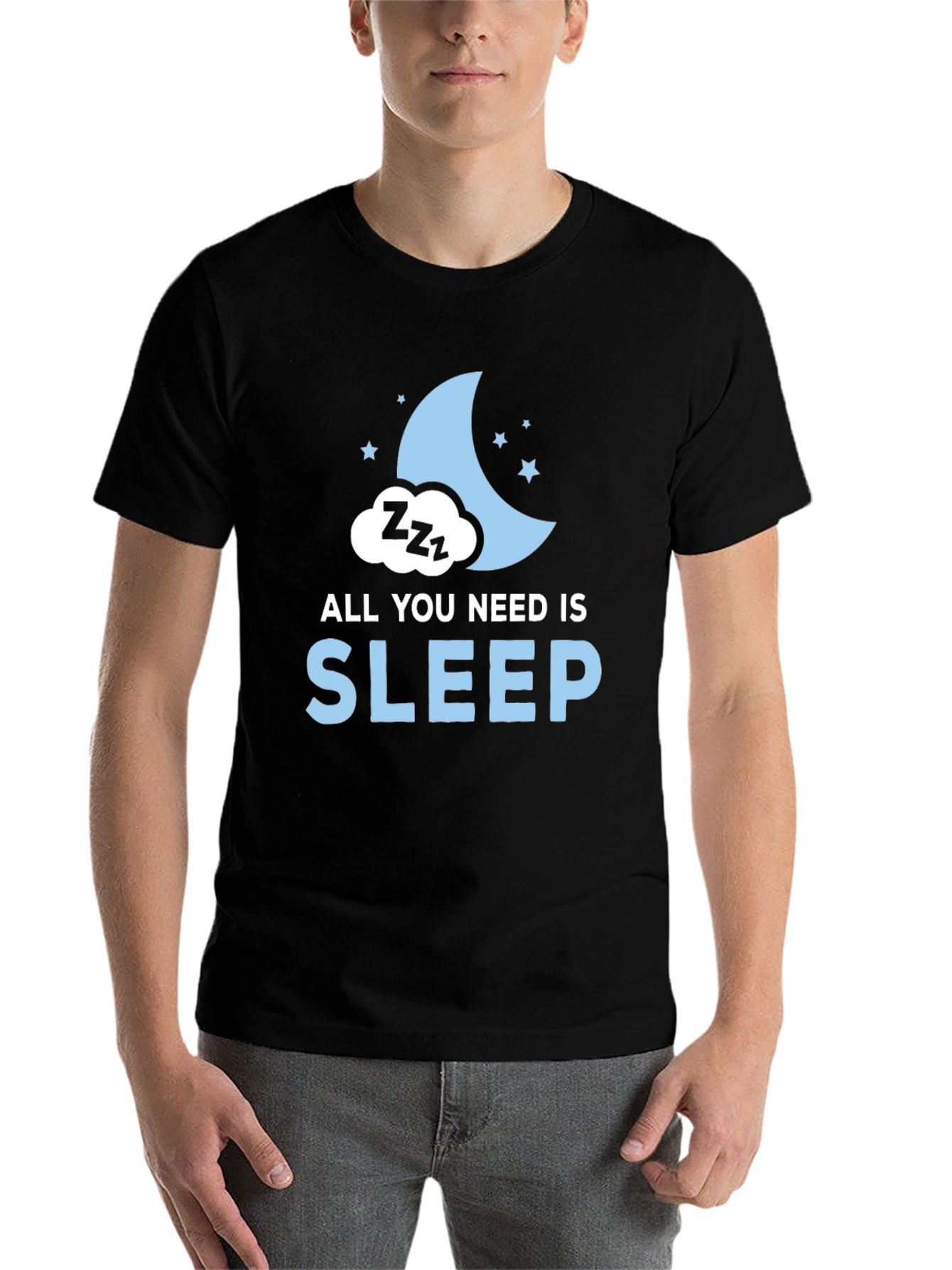 Black All You Need is Sleep Graphic T-Shirt view 7