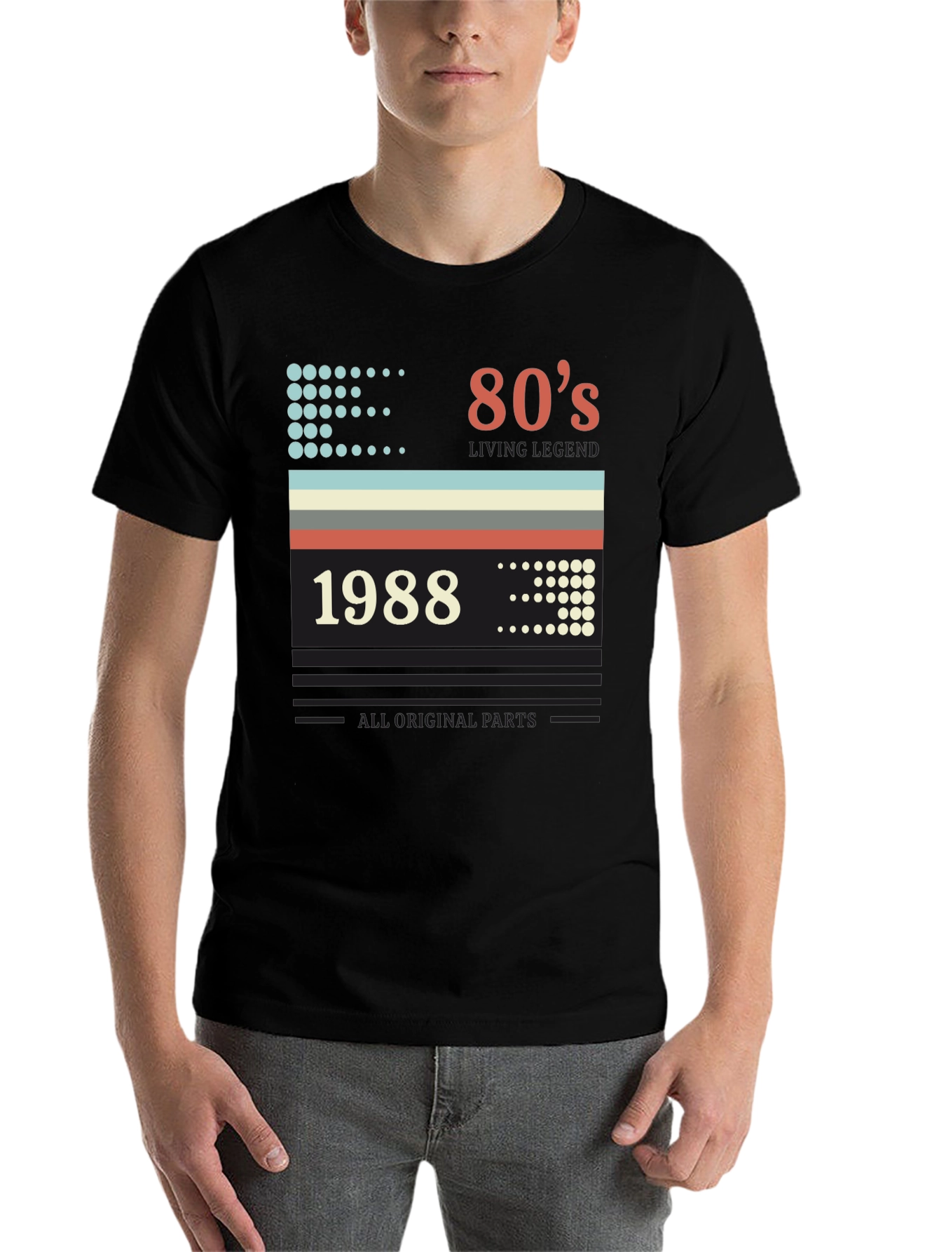 Black Vintage 1988 80s Legend T-Shirt view 7