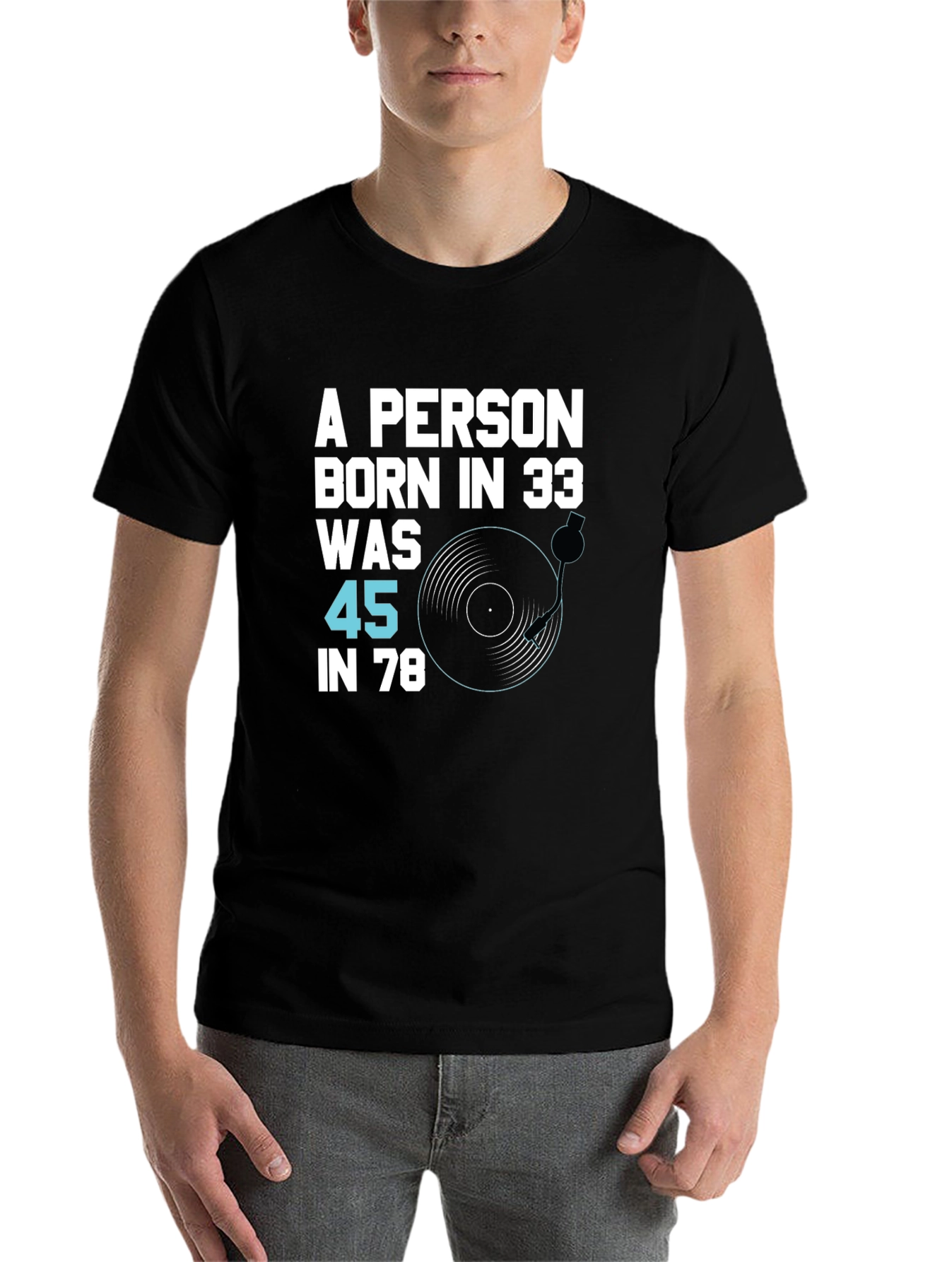 Black Born in 33 Was 45 in 78 T-Shirt view 7