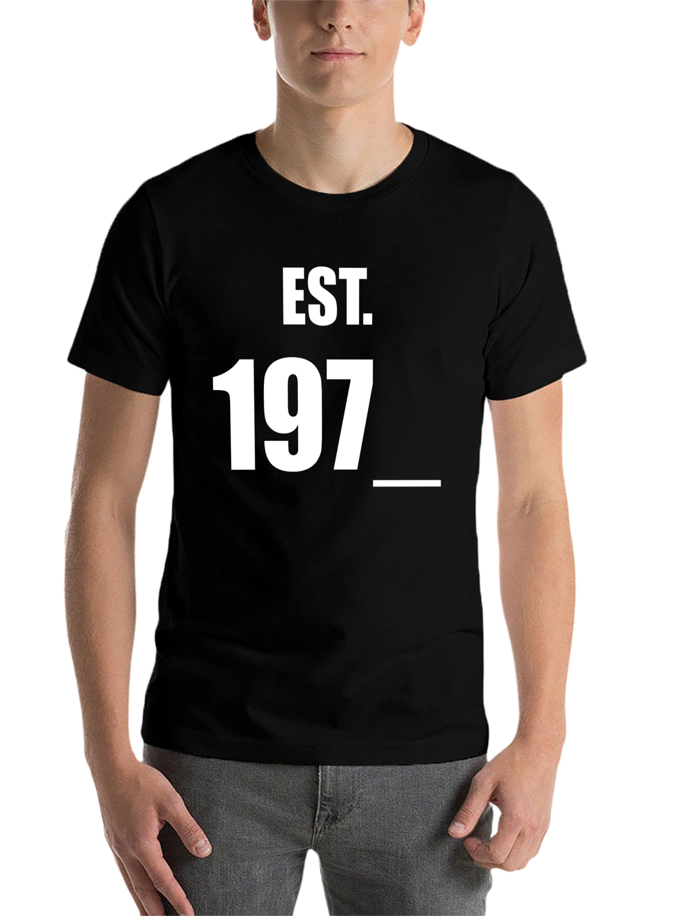 Black Est. 197_ Graphic Tee - Unisex Soft Cotton T-Shirt view 7