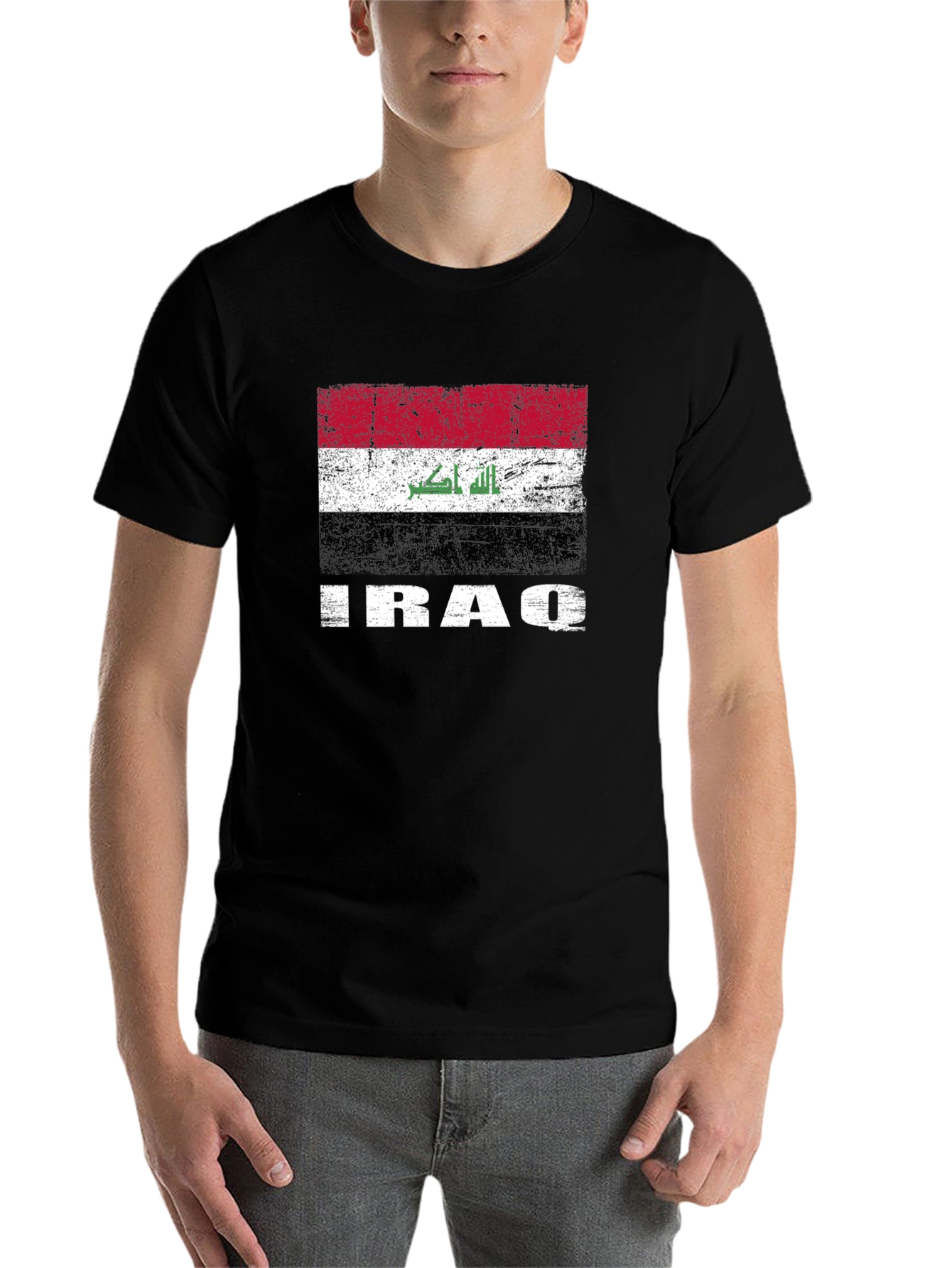 Iraq Flag T-Shirt - Distressed Graphic Tee - 7