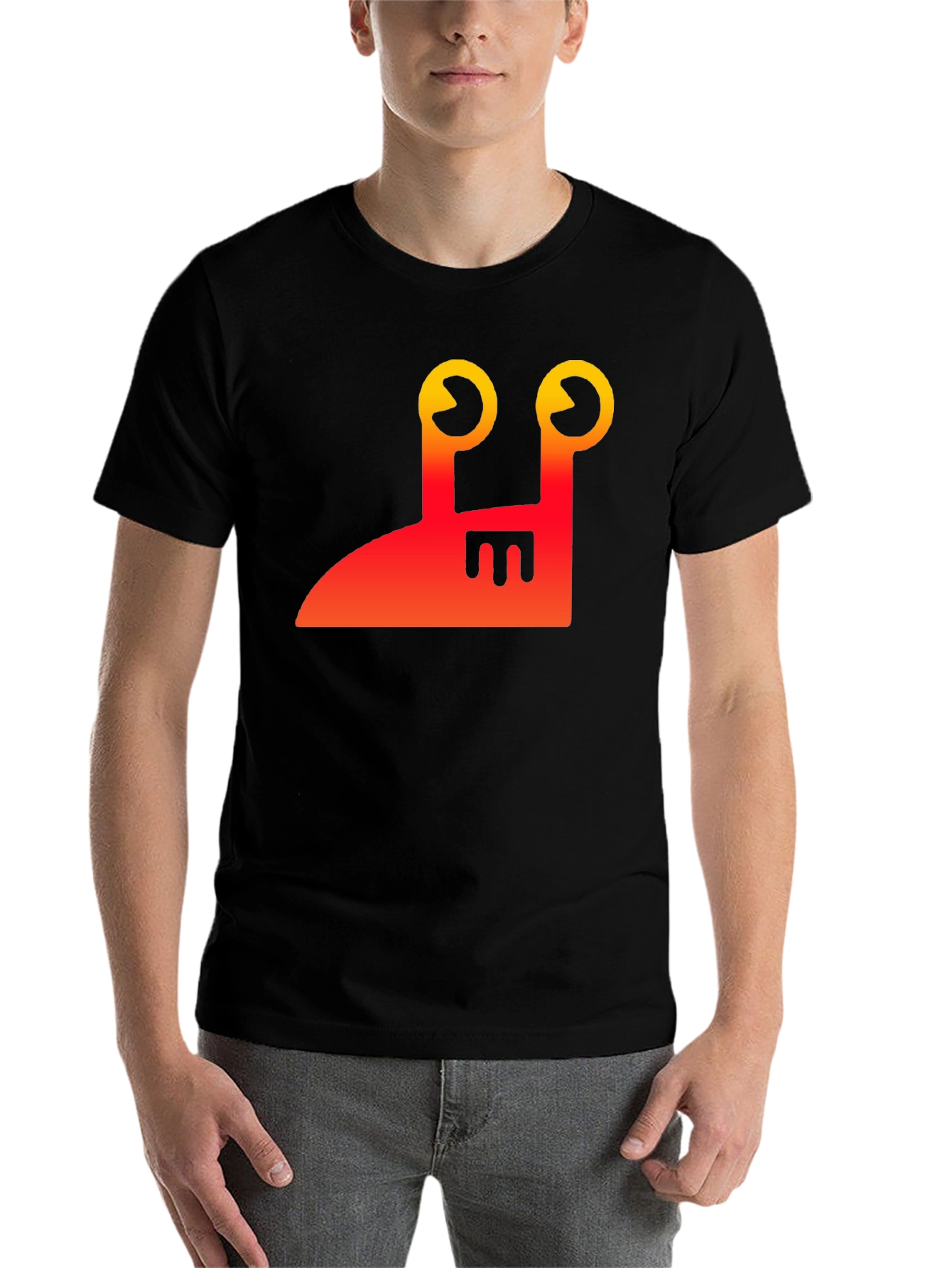 Black Funky Alien Graphic T-Shirt - Unique Design view 7