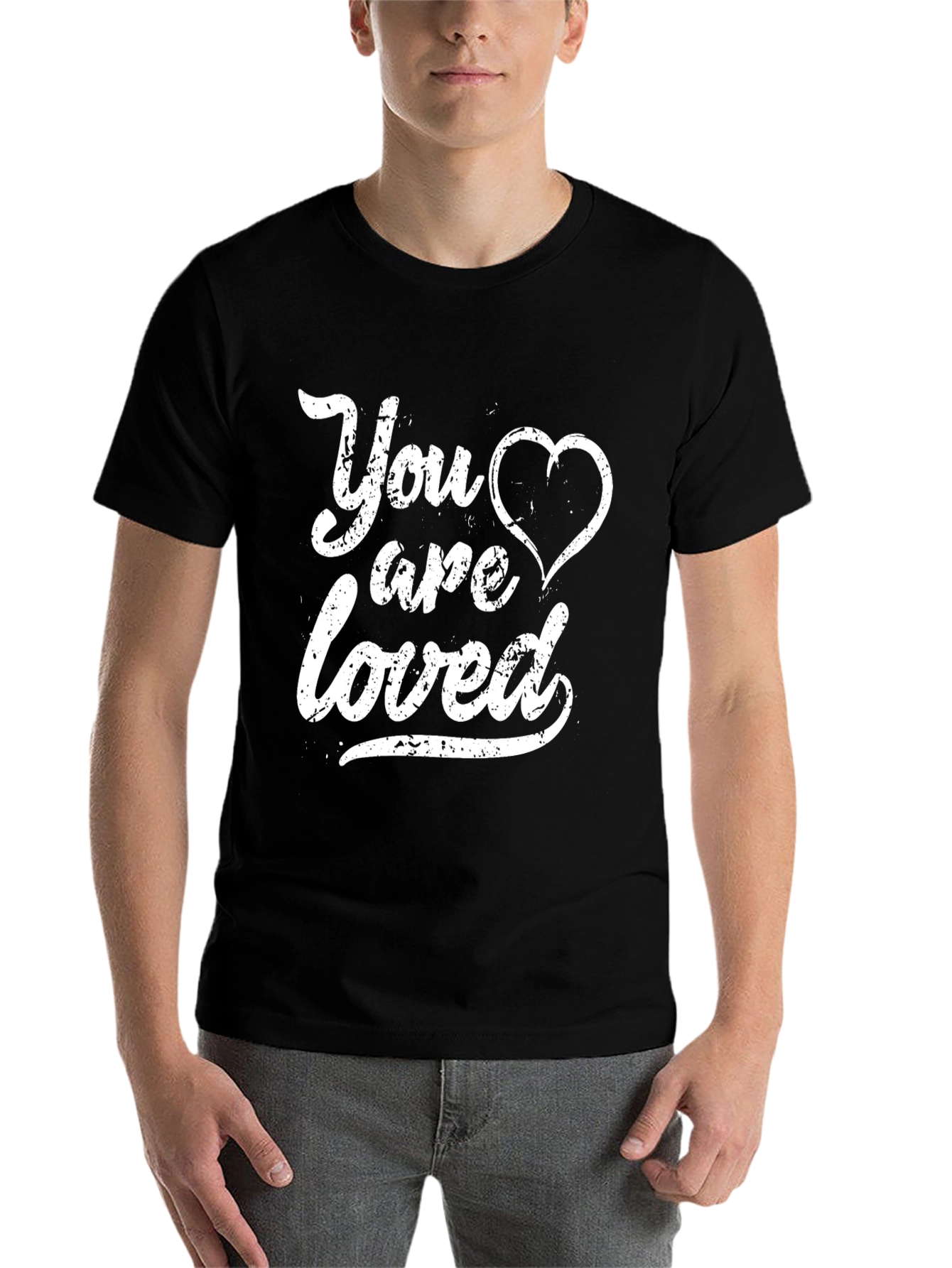 Black You Are Loved Black Graphic Tee view 7