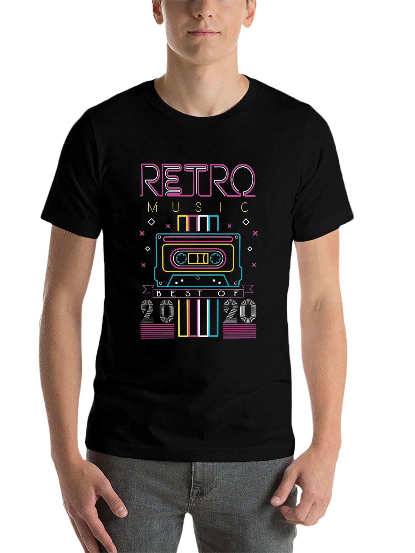 Black Retro Music Best of 2020 T-Shirt view 7