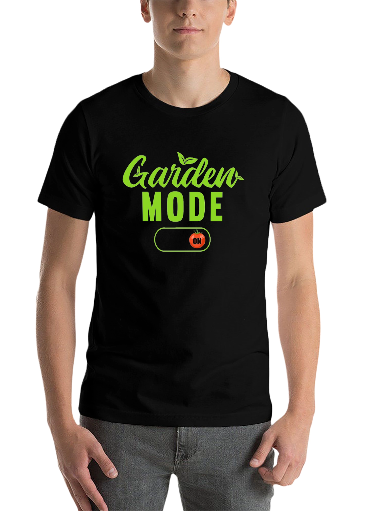 Garden Mode ON Black T-Shirt - 7