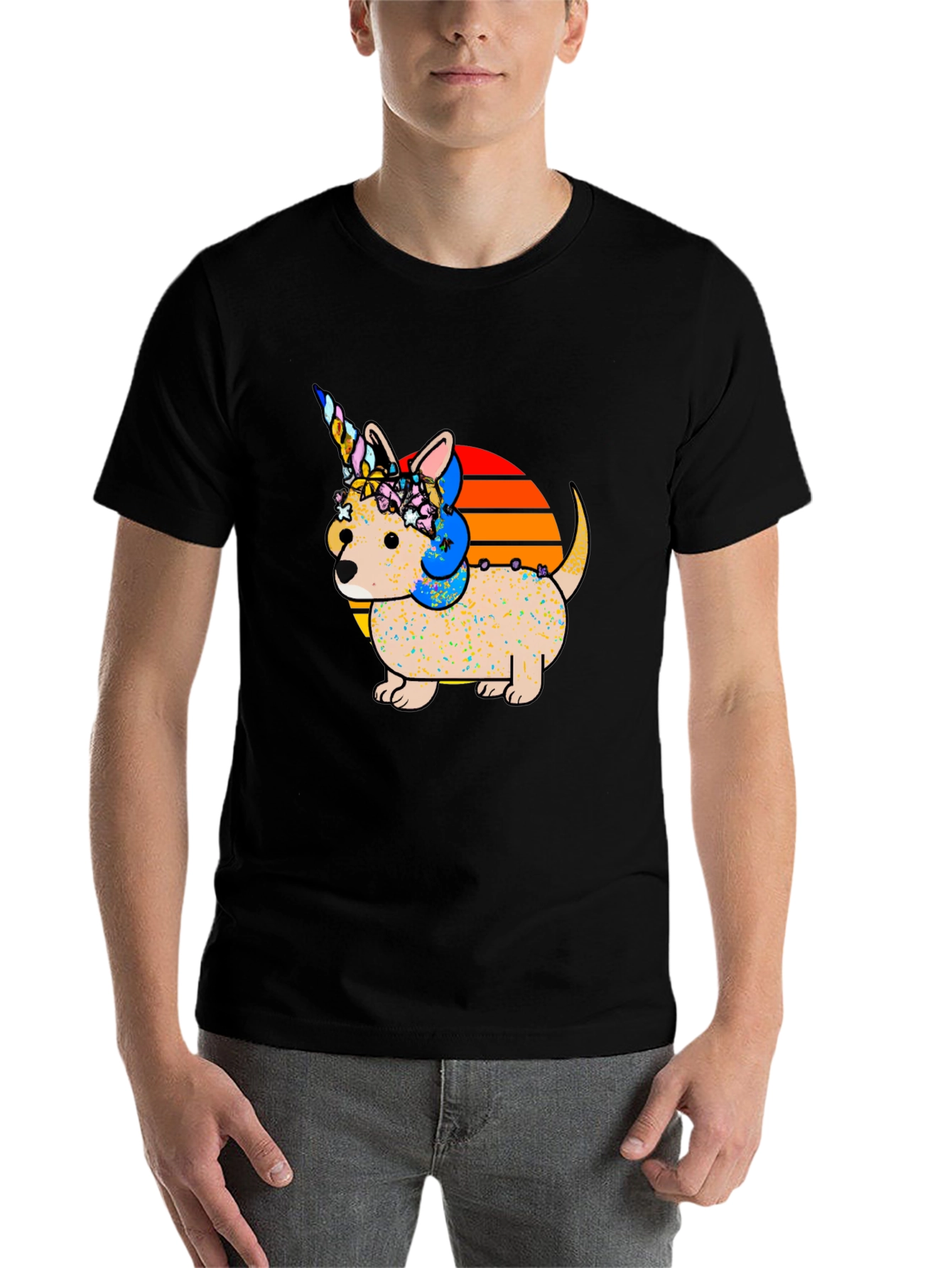 Unicorn Dog T-Shirt, Cute Pet Graphic Tee - 7