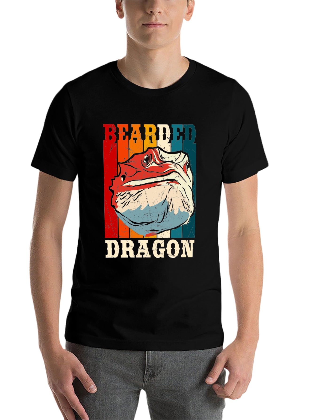 Black Bearded Dragon Graphic T-Shirt - Cool Reptile Tee view 7