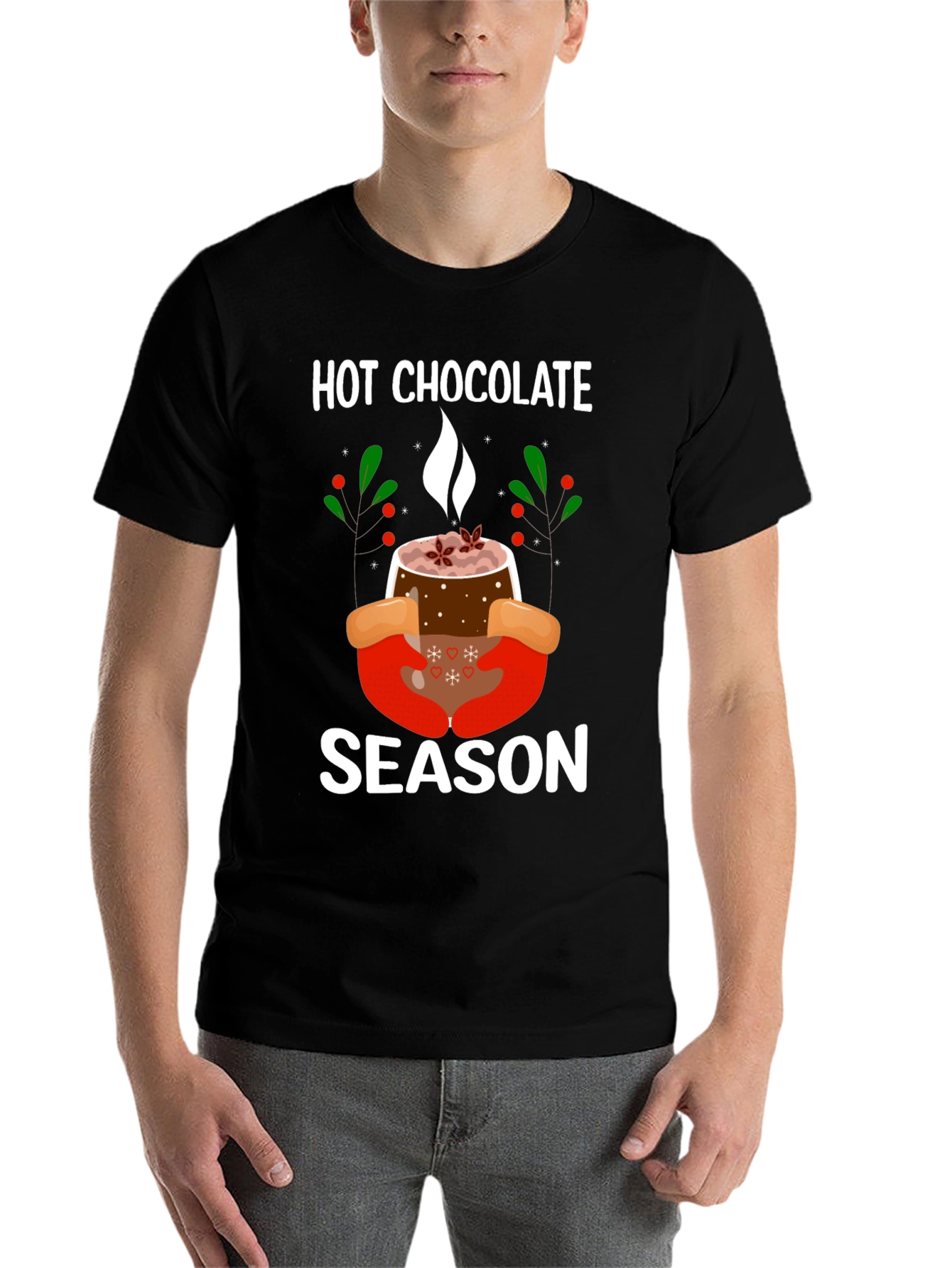 Black Hot Chocolate Season T-Shirt view 7