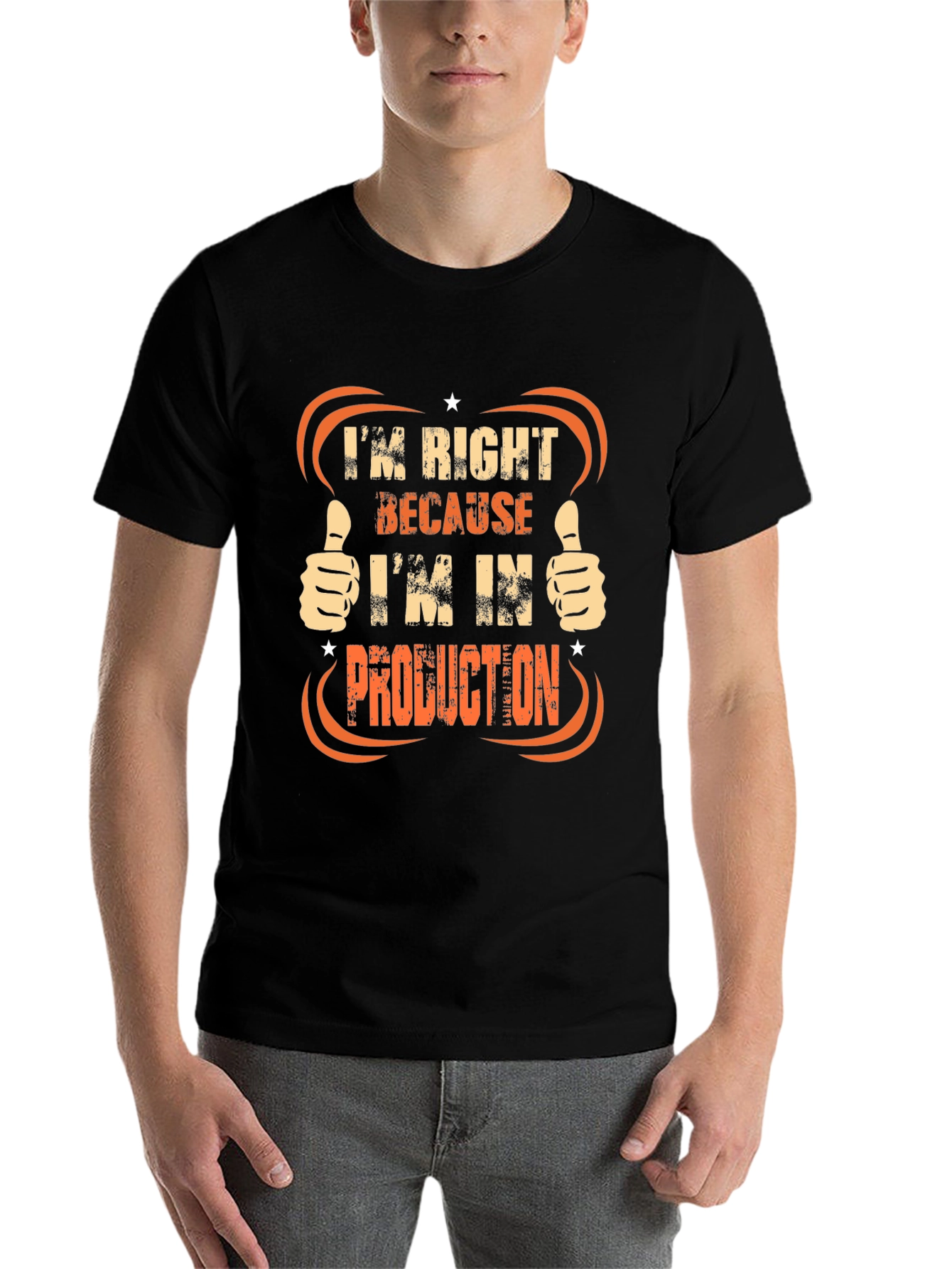 Black Production T-Shirt: Always Right! view 7