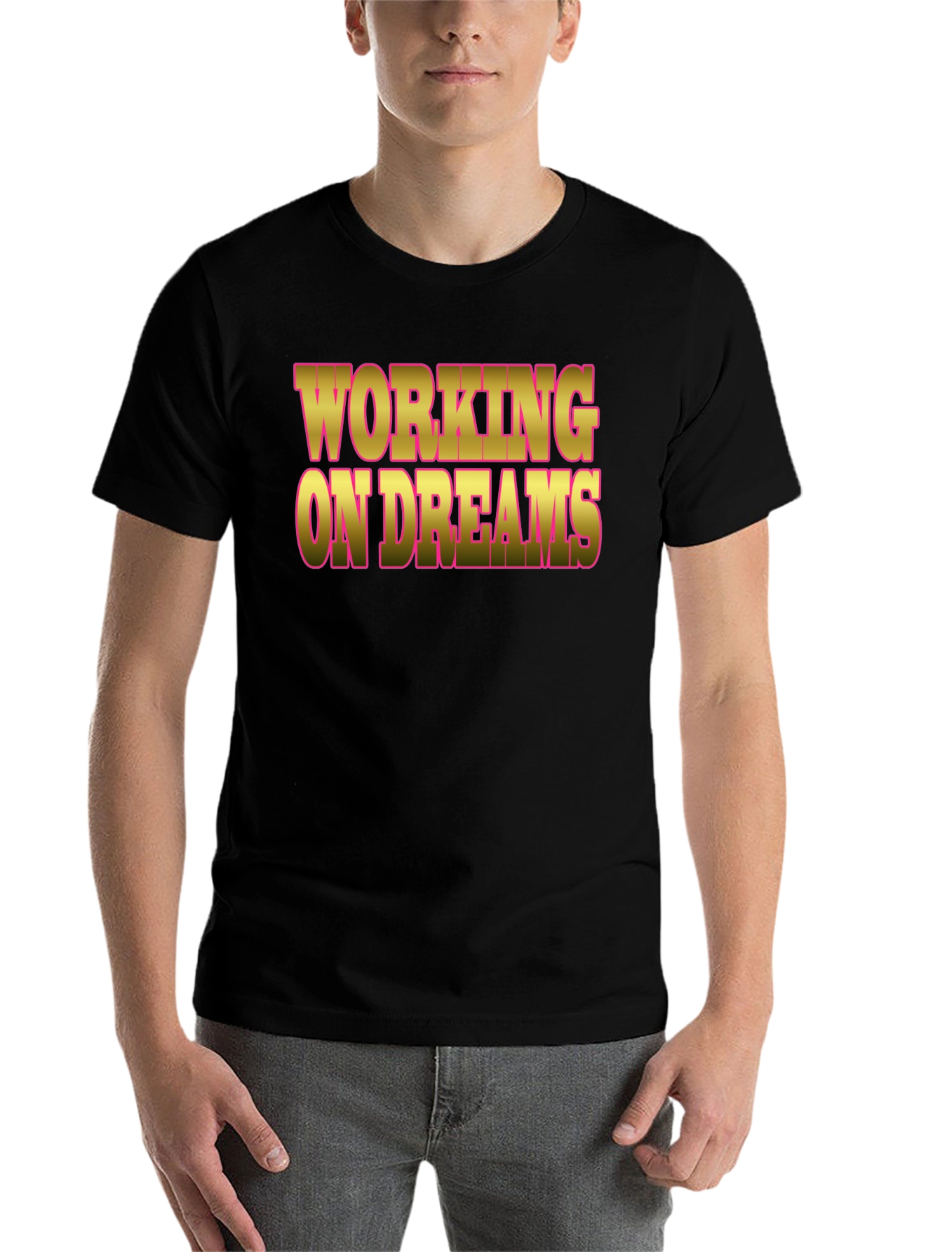 Black Working On Dreams Graphic Tee view 7