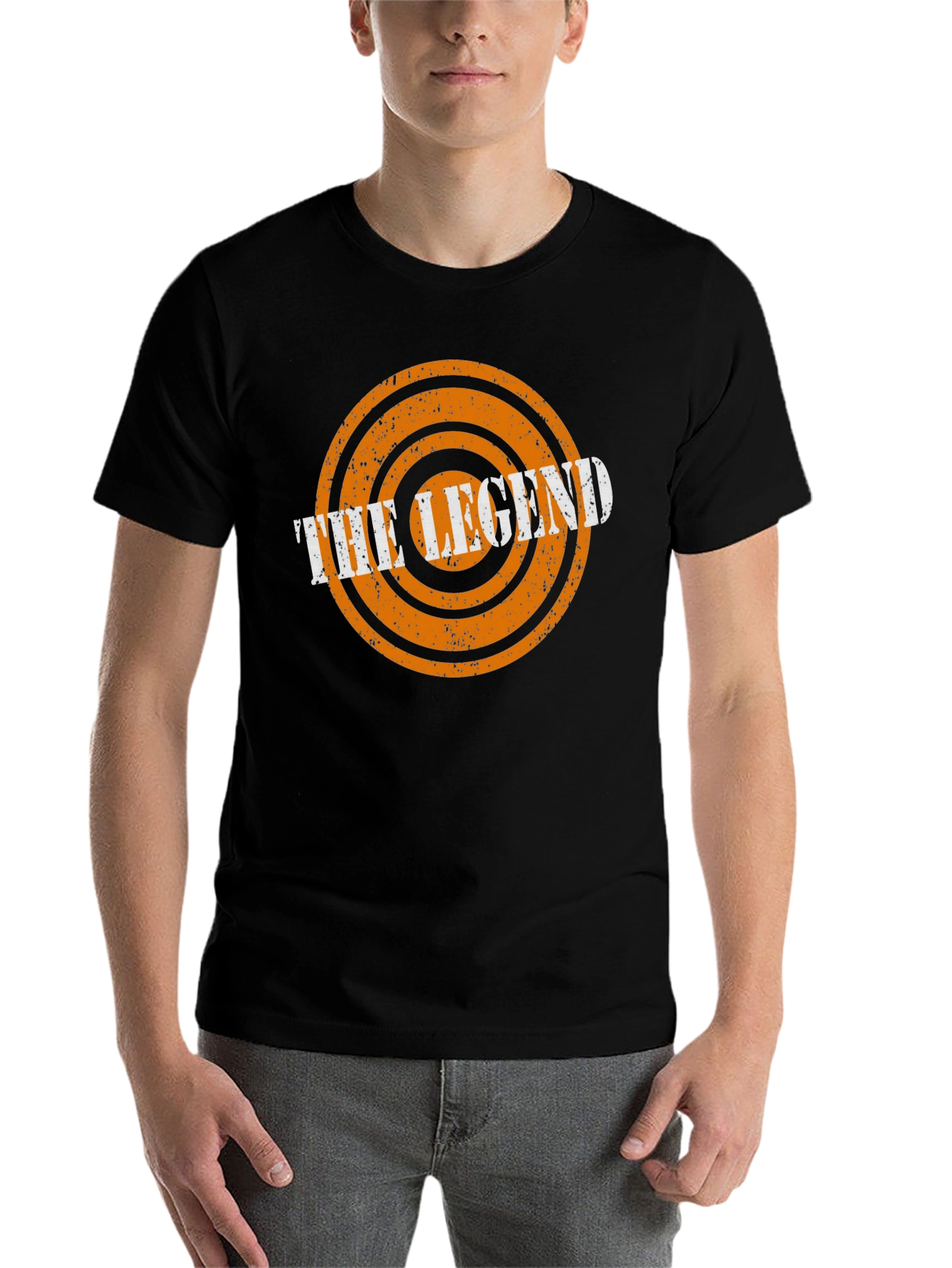 Black The Legend Graphic Tee - Stylish Men's Black T-Shirt view 7