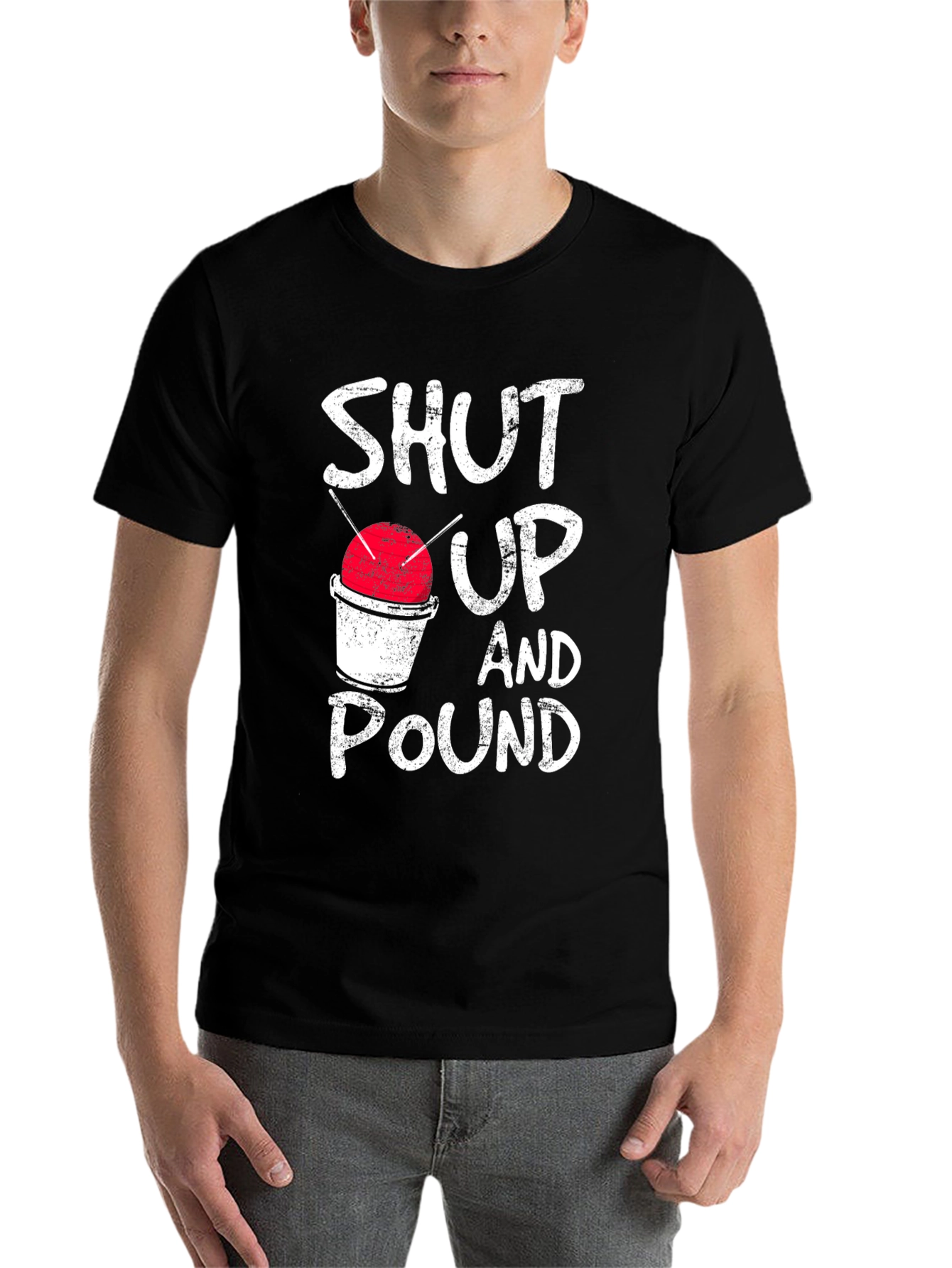 Black Shut Up And Pound Tee view 7