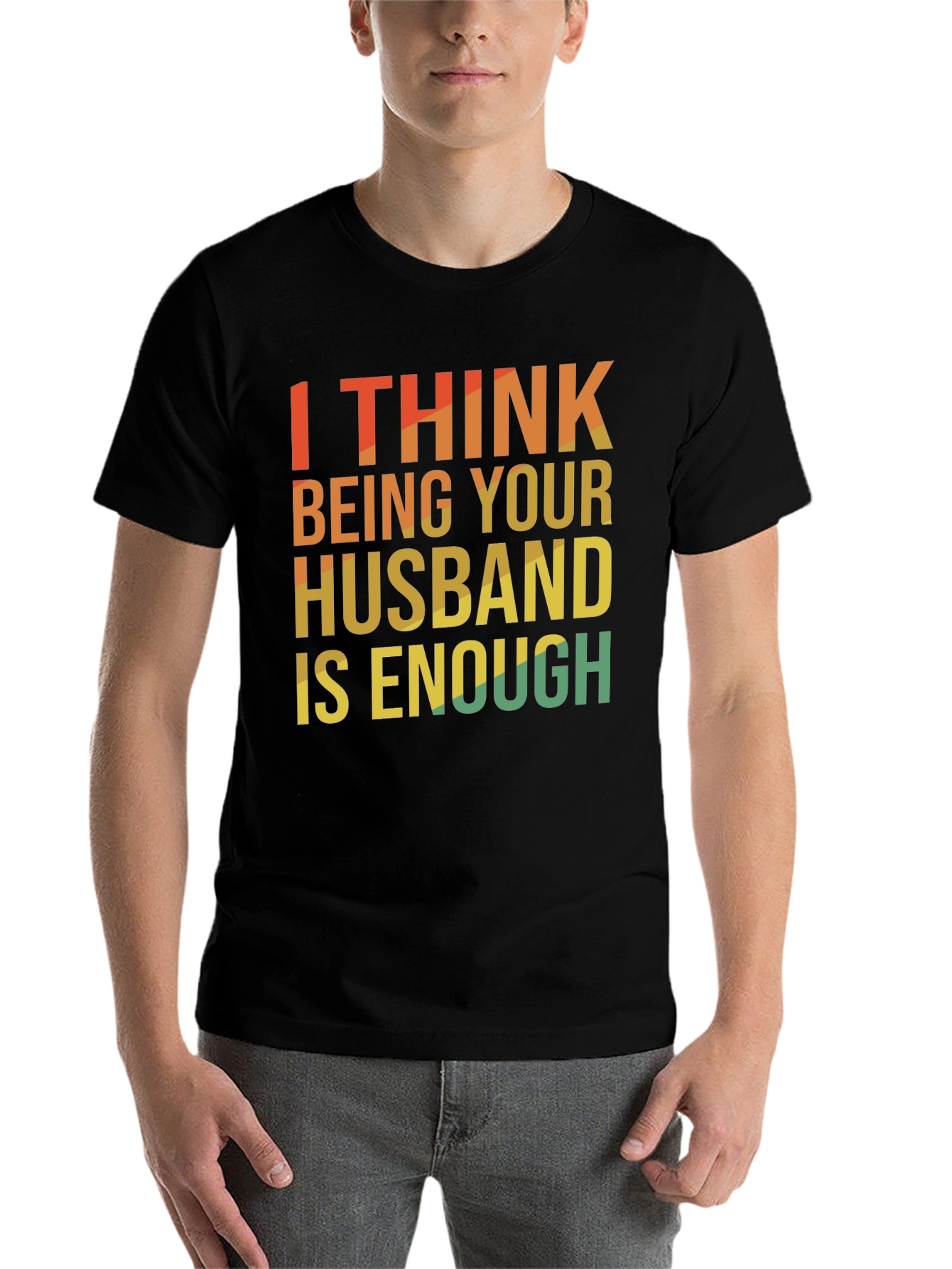 Black Husband Enough Graphic Tee - Retro Style view 7