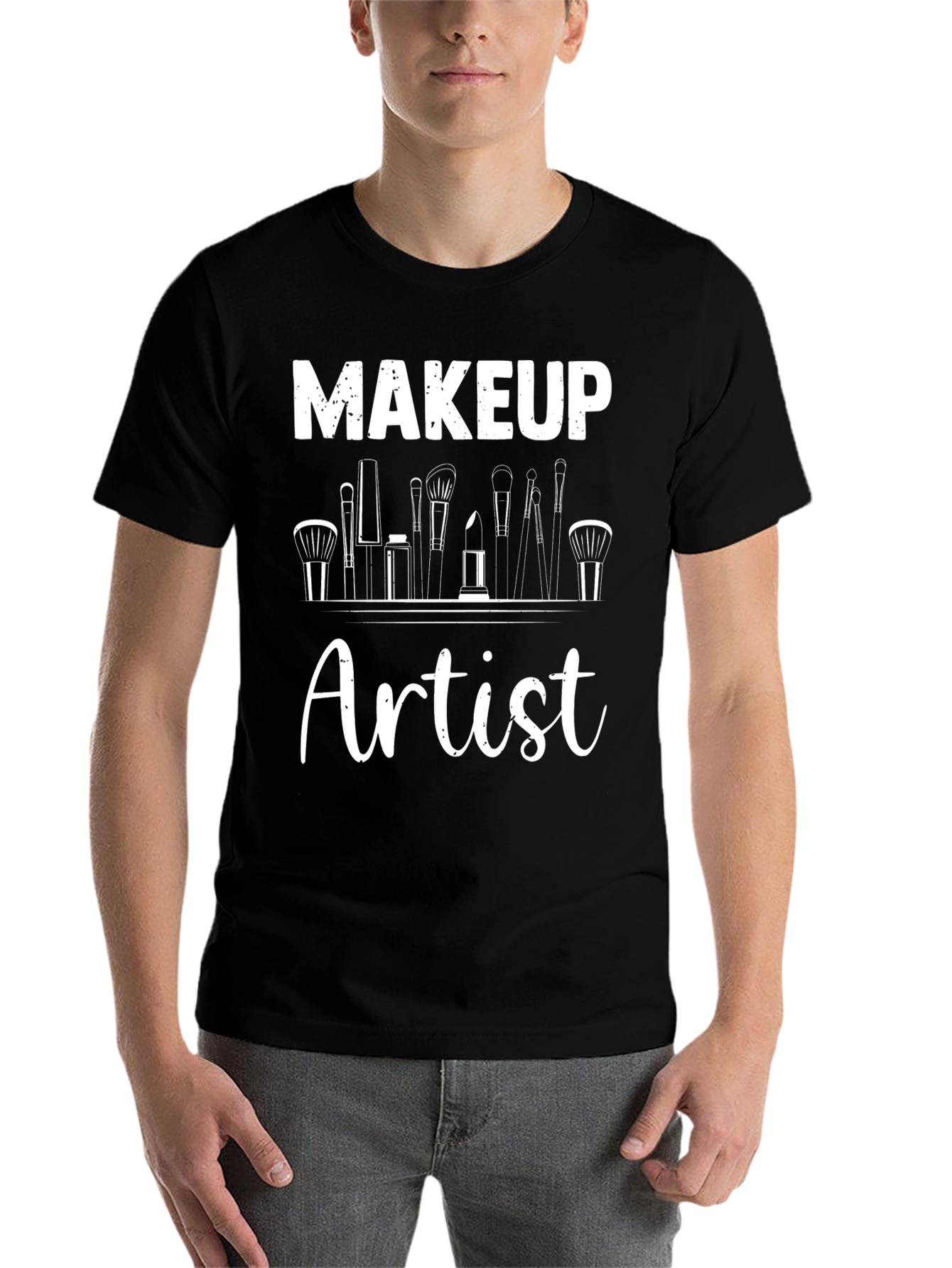Black Makeup Artist T-Shirt - Stylish Graphic Tee view 7