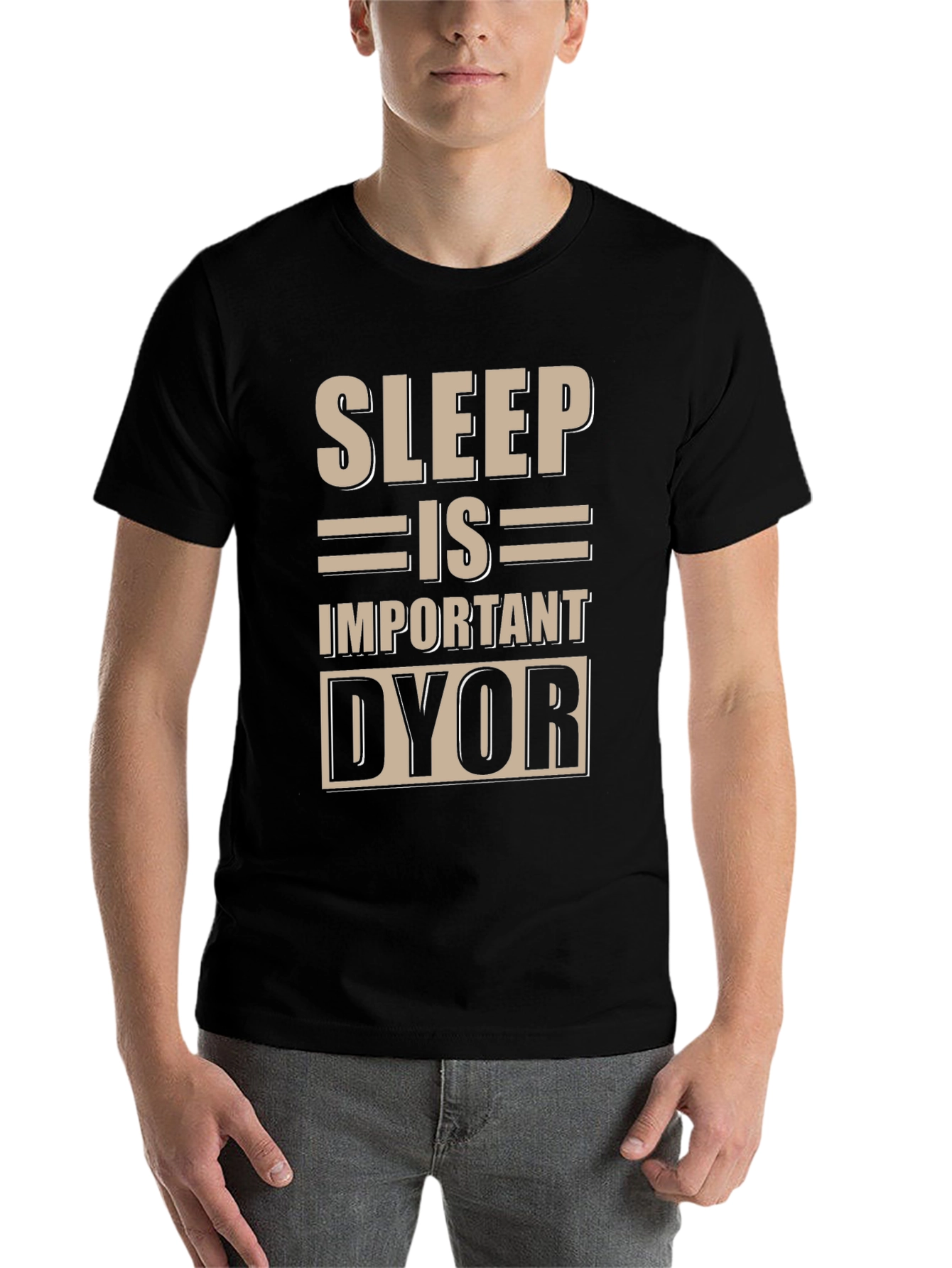 Black Sleep Is Important DYOR Graphic Tee view 7