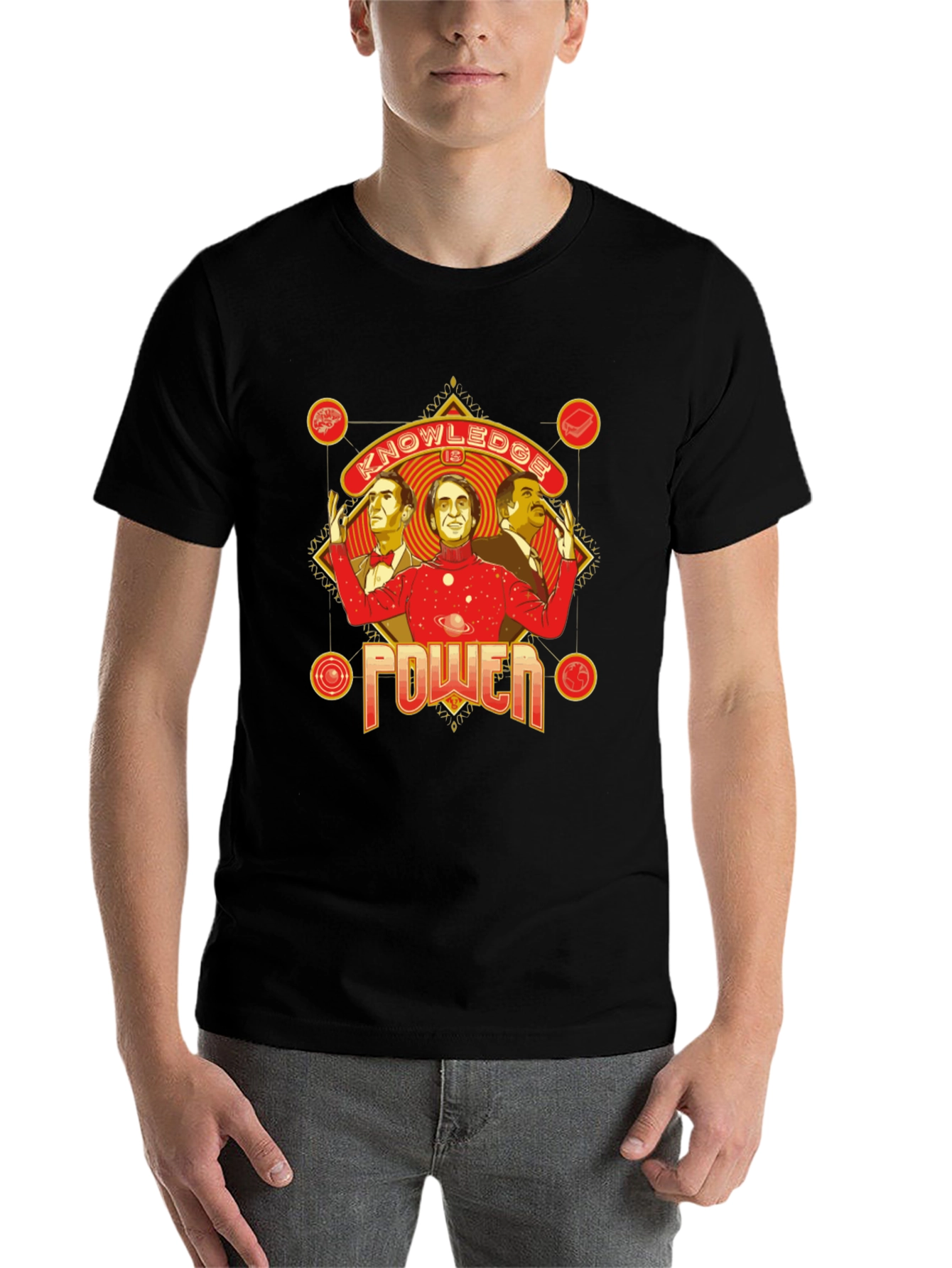 Black Knowledge is Power Graphic T-Shirt view 7