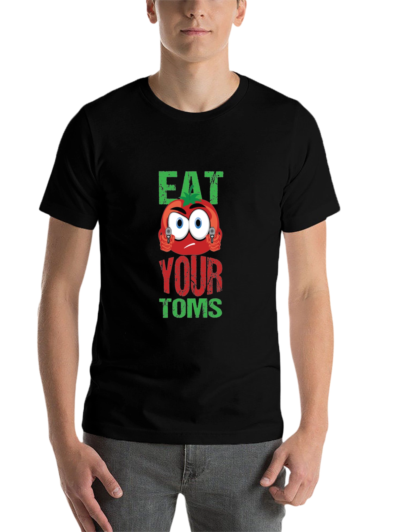 Black Eat Your Toms T-Shirt view 7