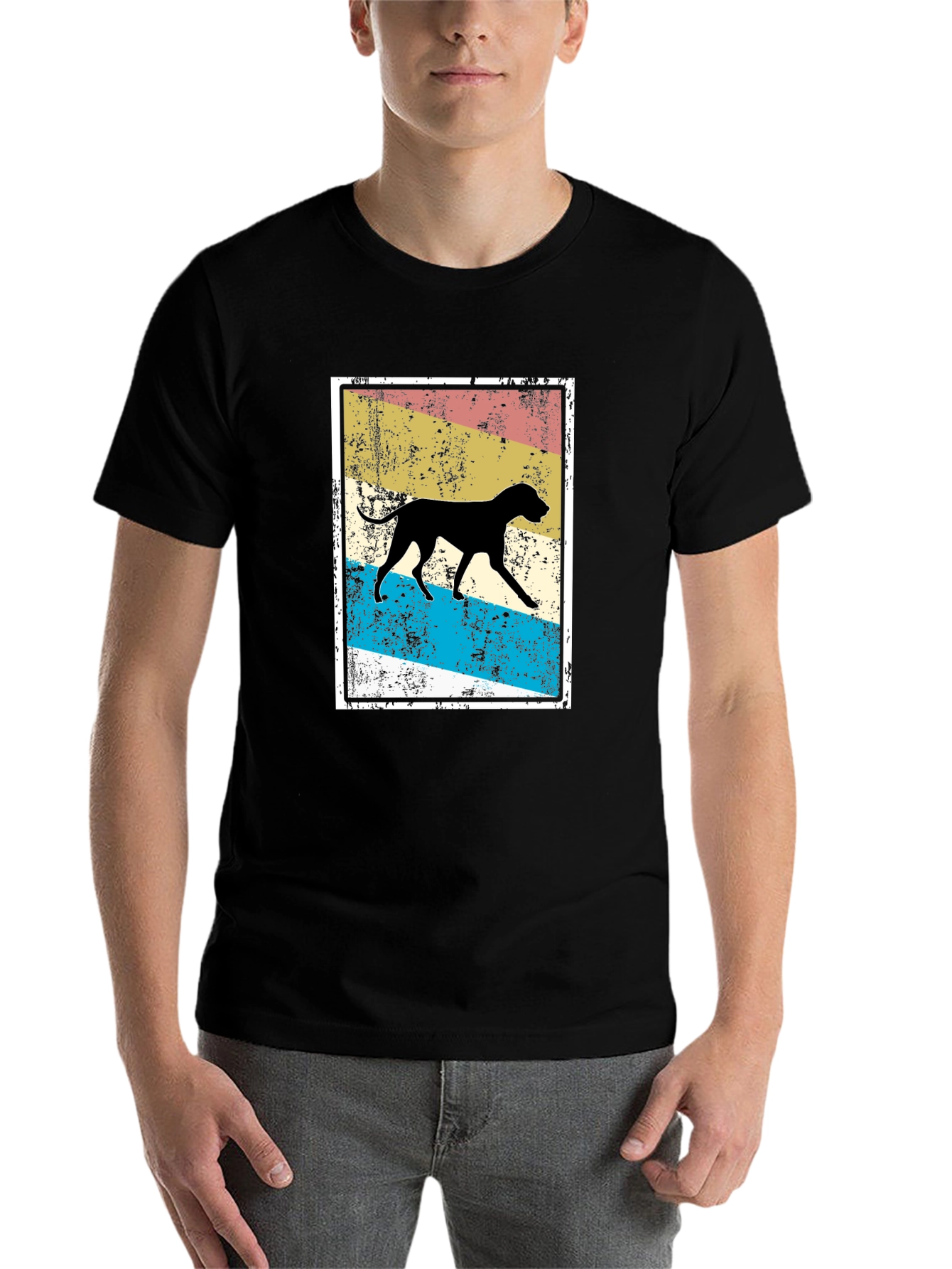 Black Vintage Dog Silhouette Tee view 7