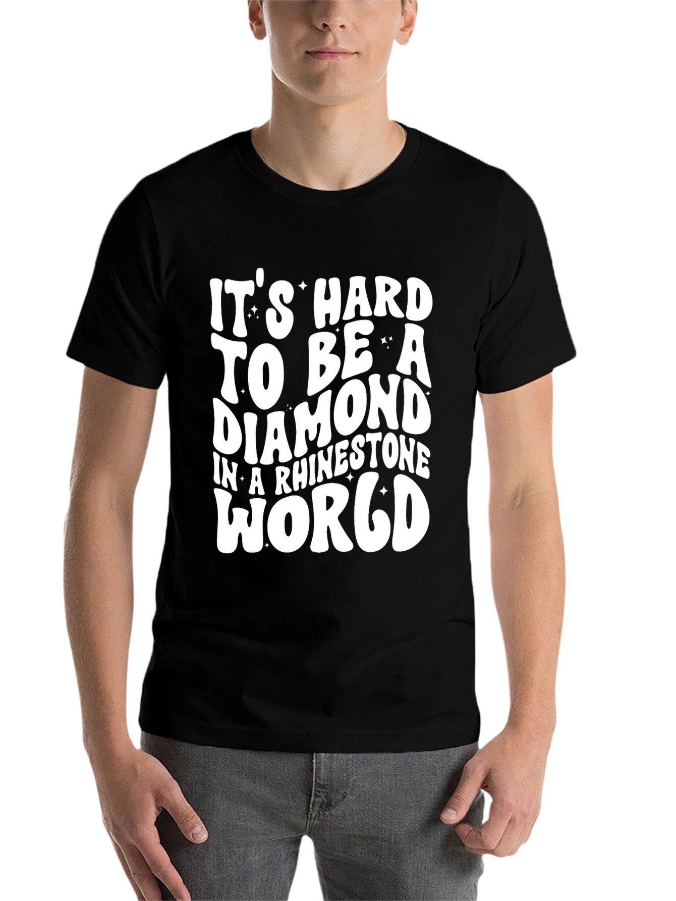 Black Diamond In a Rhinestone World Graphic Tee view 7