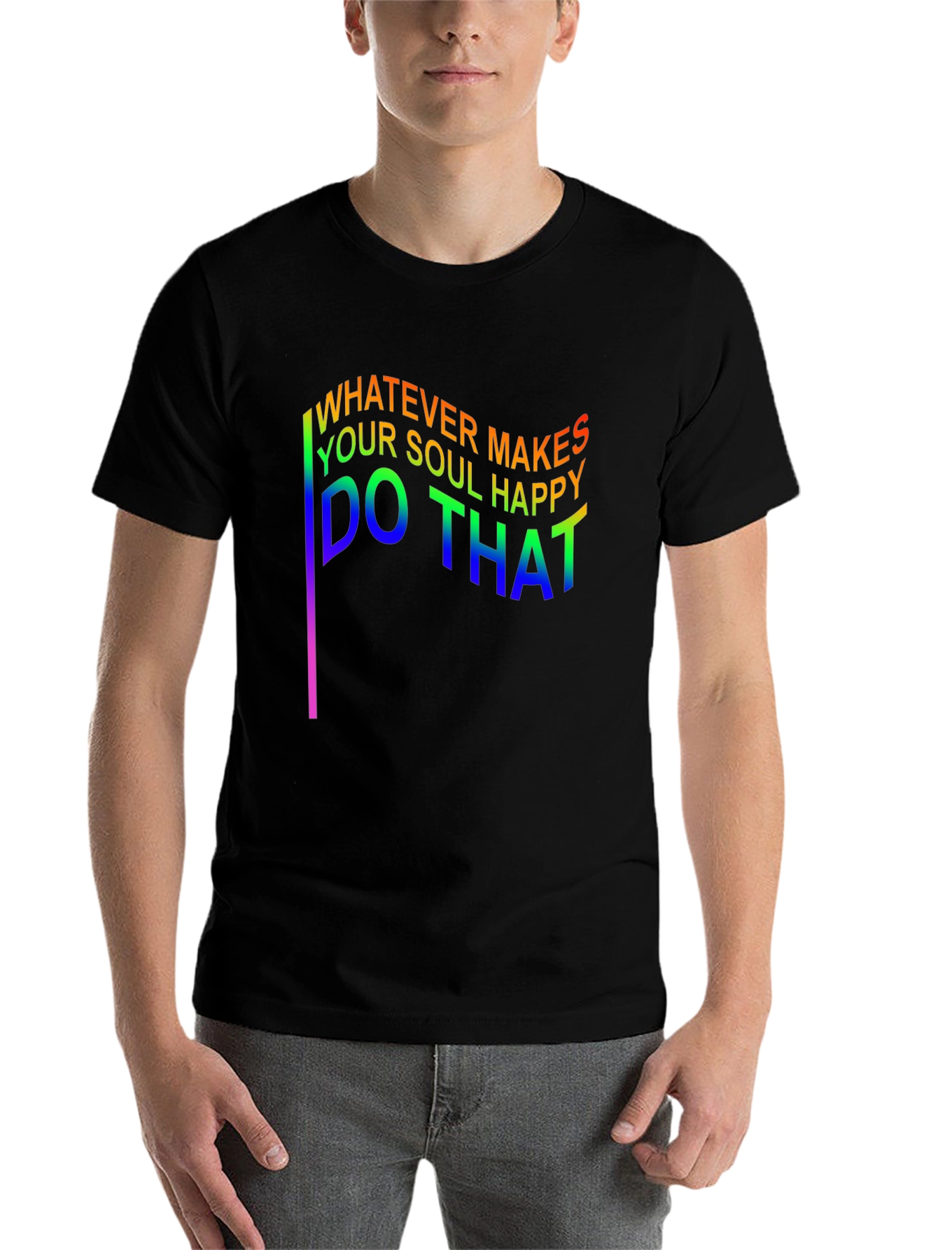 Black Whatever Makes Your Soul Happy T-Shirt view 7